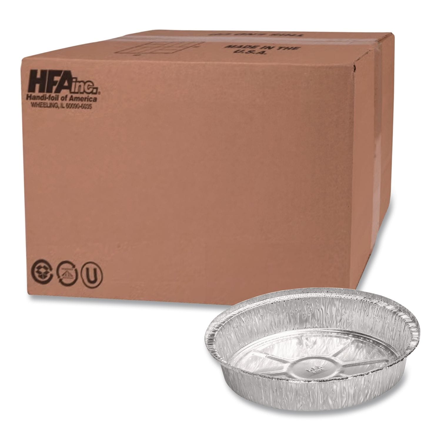 Handi-foil Round Aluminum Container 24 oz 7 in Diameter Silver 500/Carton