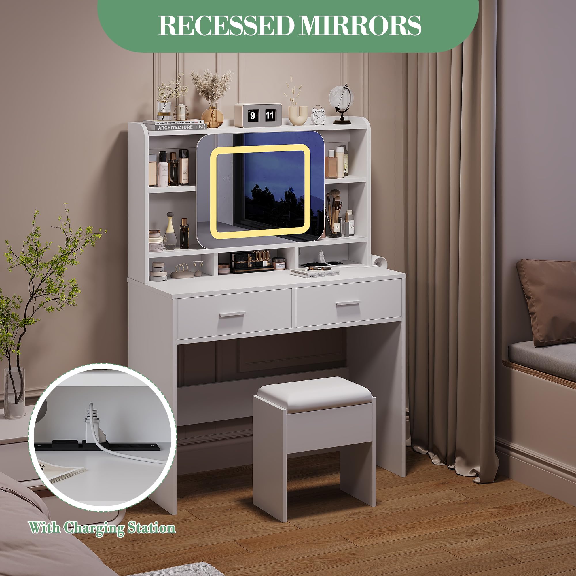 Garvee HHZ-PHO-339K84HD Bedroom-Vanities - View #5