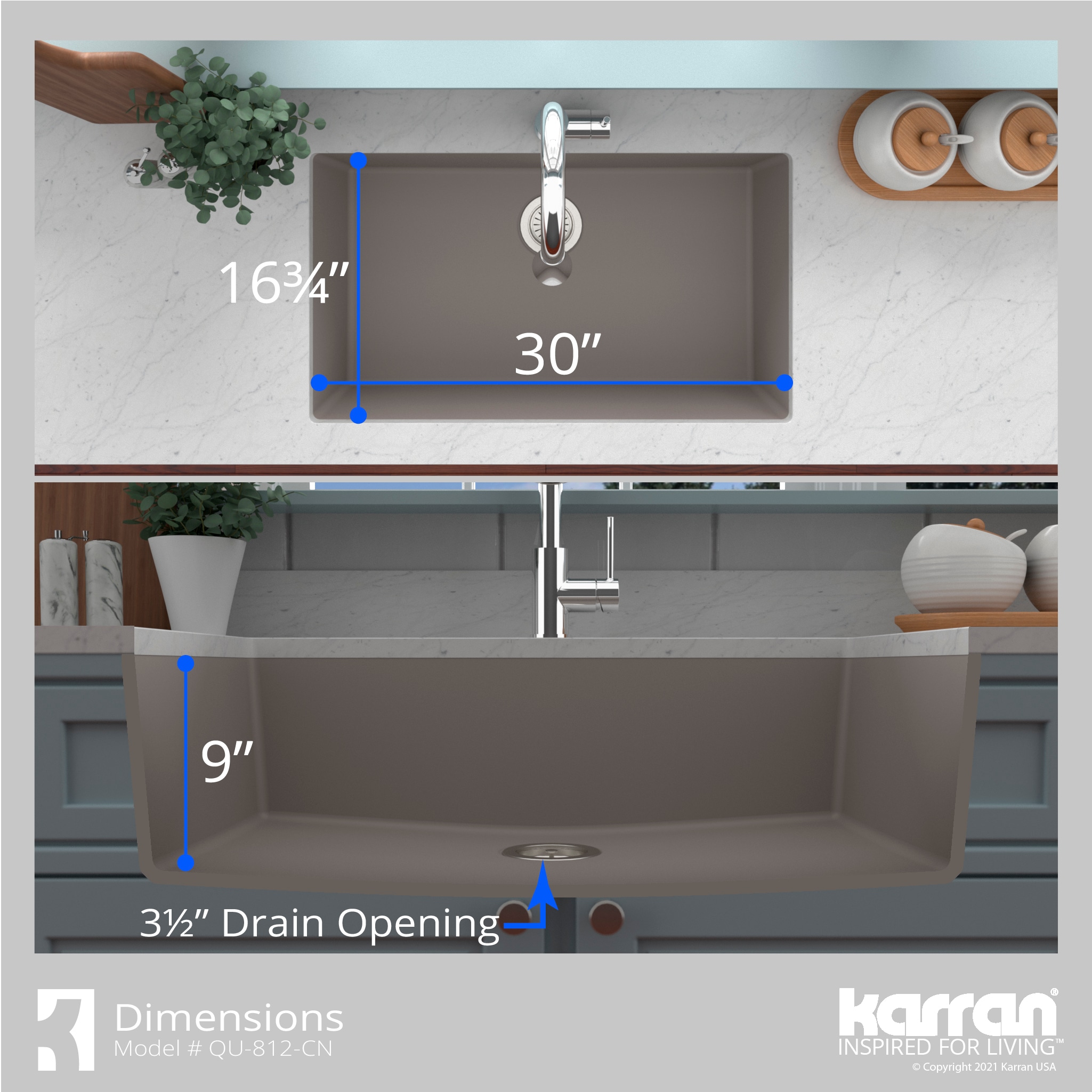 Karran QU-812-CN Kitchen-Sinks - View #7