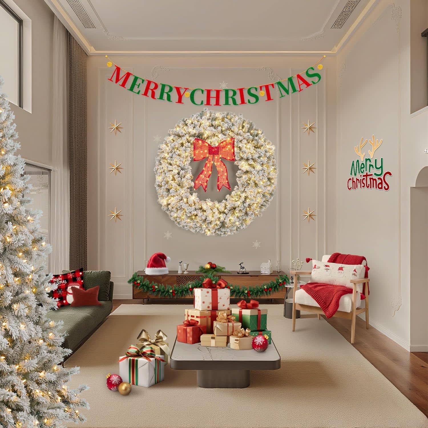 Qeetex LSACW-QH-35HWXHTF Artificial-Christmas-Wreaths - View #3