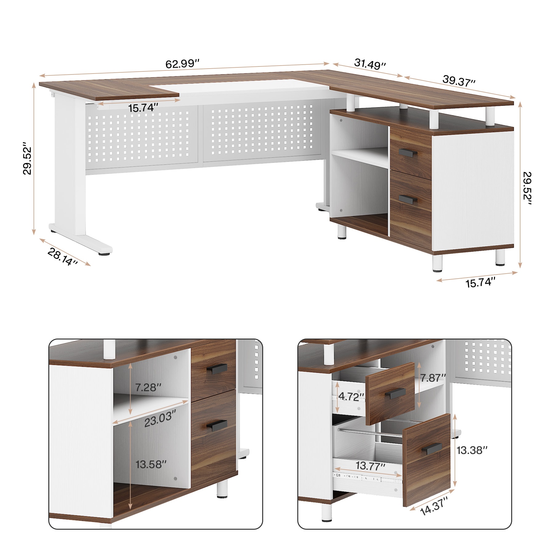 Tribesigns LWFD-F1981 Office-Tables - View #5