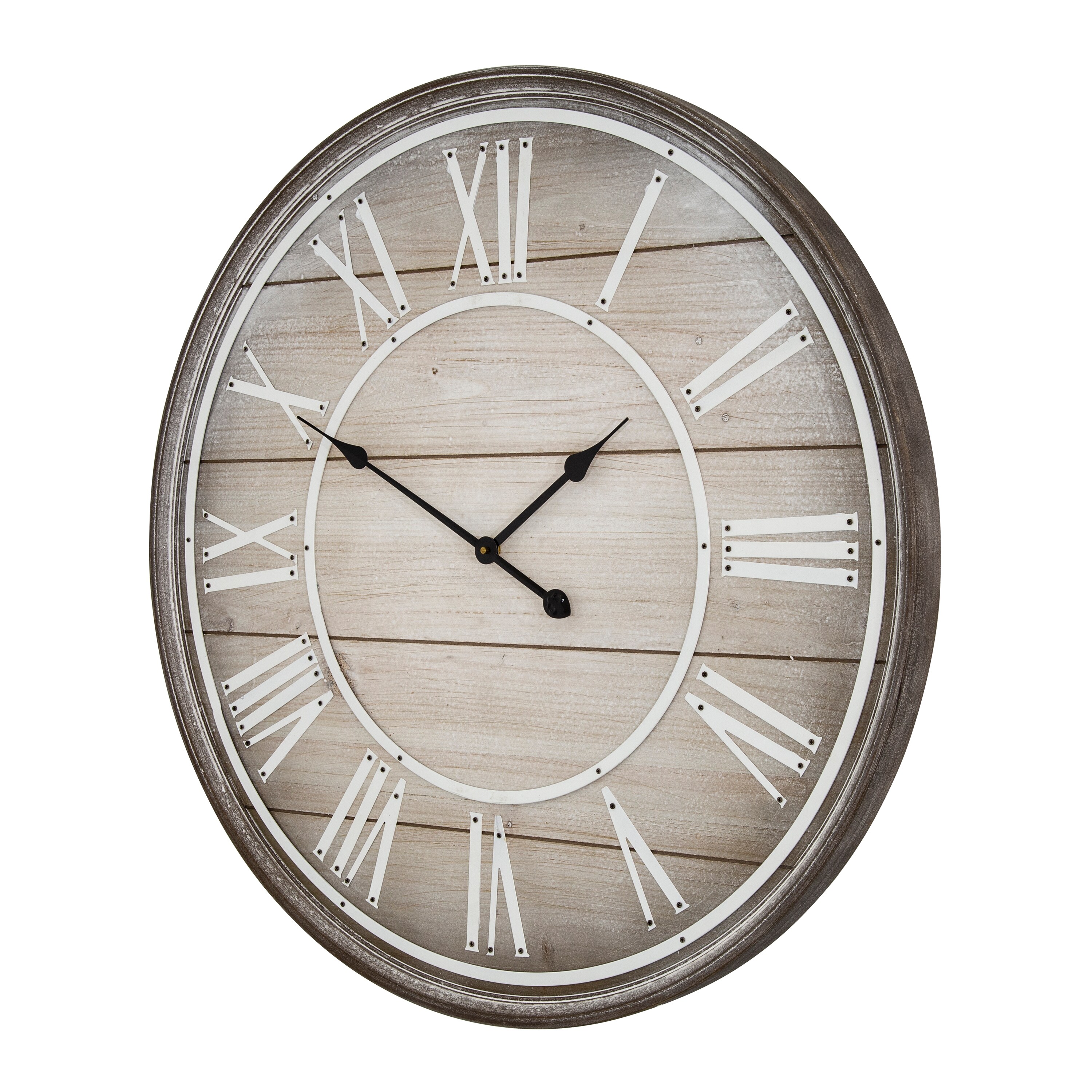 Yosemite Home Decor Rustic Age Wall Clock - Large Round Metal Indoor ...