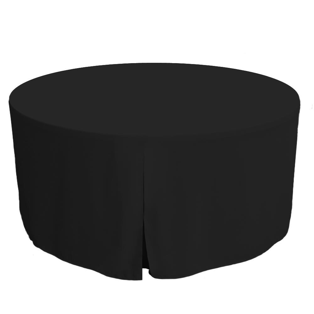 WestPoint Home 028828404244 Tablevogue Table Cover Collection Fitted Indoor/Outdoor Black Table Cover for 60-in round