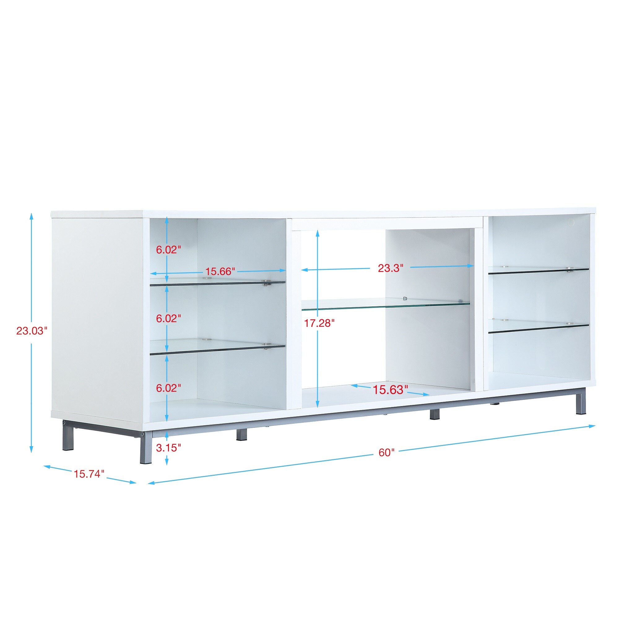 Manhattan Comfort TVFP4-WH Tv-Stands - View #3