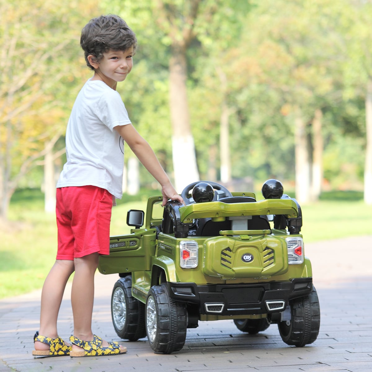 TOBBI Ride On Truck 12-volt Remote-control Car (Battery & Charger ...