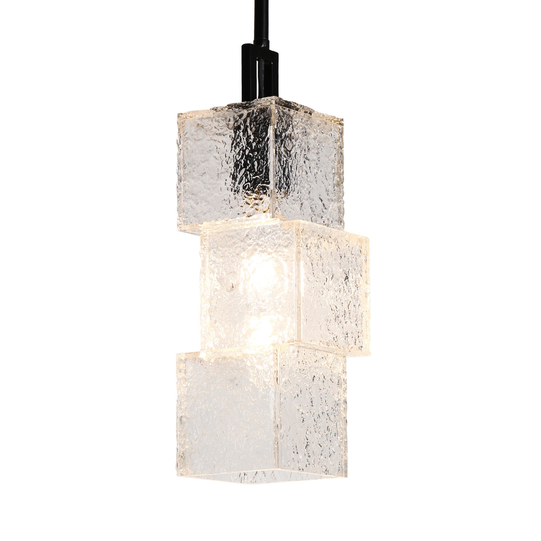 ZEVNI Bernie 1 -Light Matte Black Acrylic Acrylic Chandelier