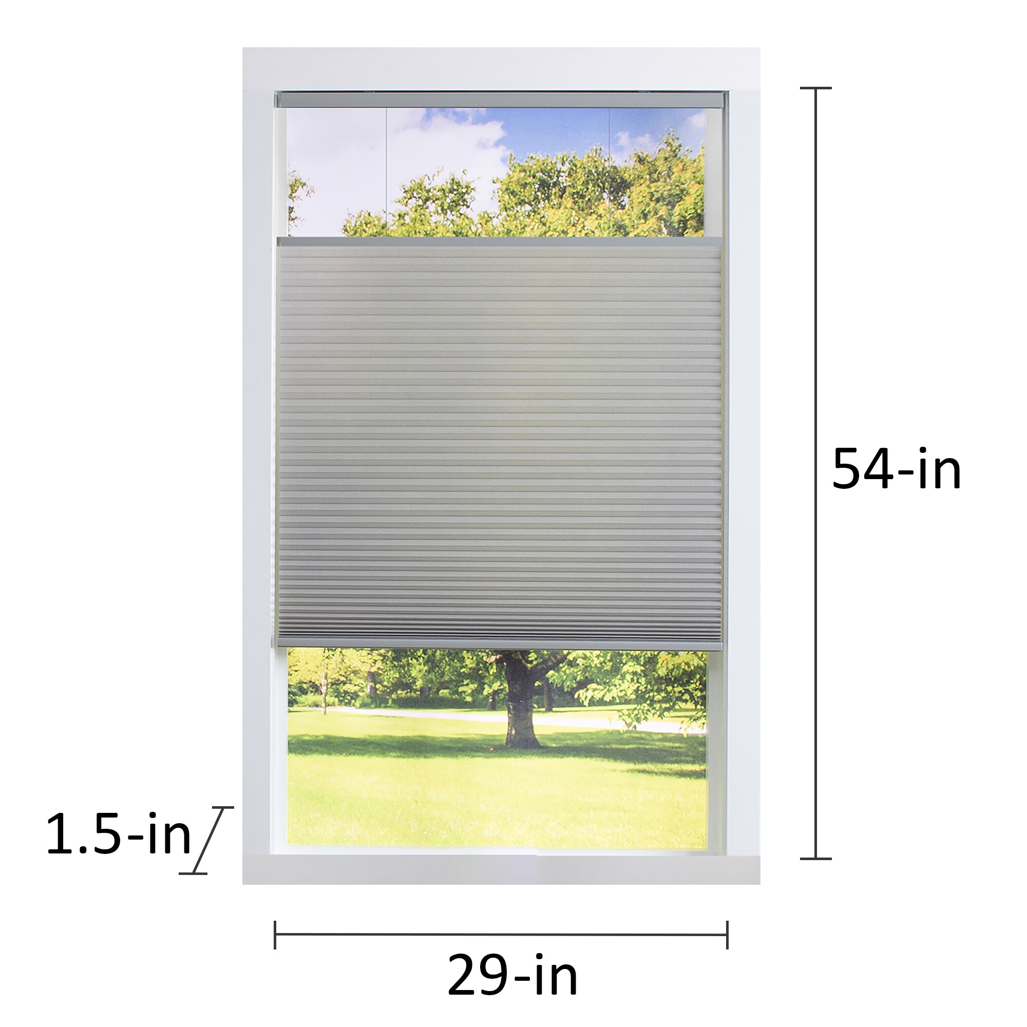 Allen Roth 29 In X 54 In Gray Light Filtering Cordless Top Down Bottom Up Cellular Shade In The Window Shades Department At Lowes Com