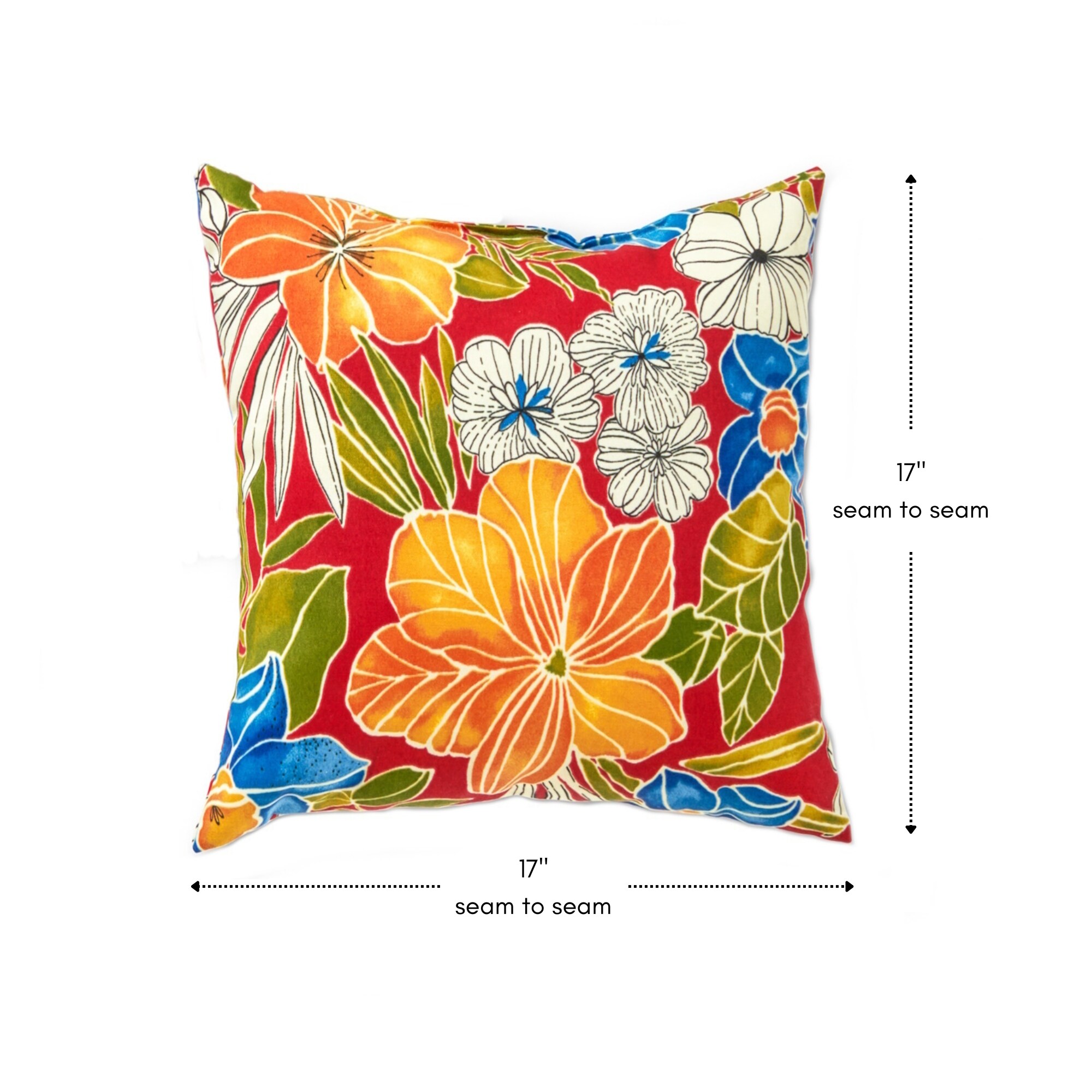 Greendale Home Fashions OC4803S2-ALOHA-RED Outdoor-Accent-Pillows - View #4