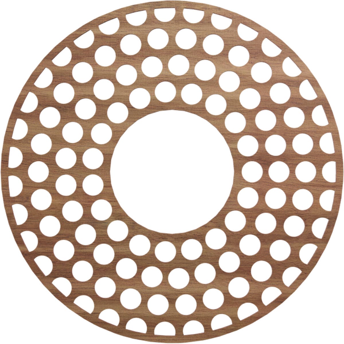 Ekena Millwork CMWP30X30X0375FFWA Fink Fretwork Pierced 30-in W x 30-in L Modern Walnut Wood Whole Ceiling Medallion