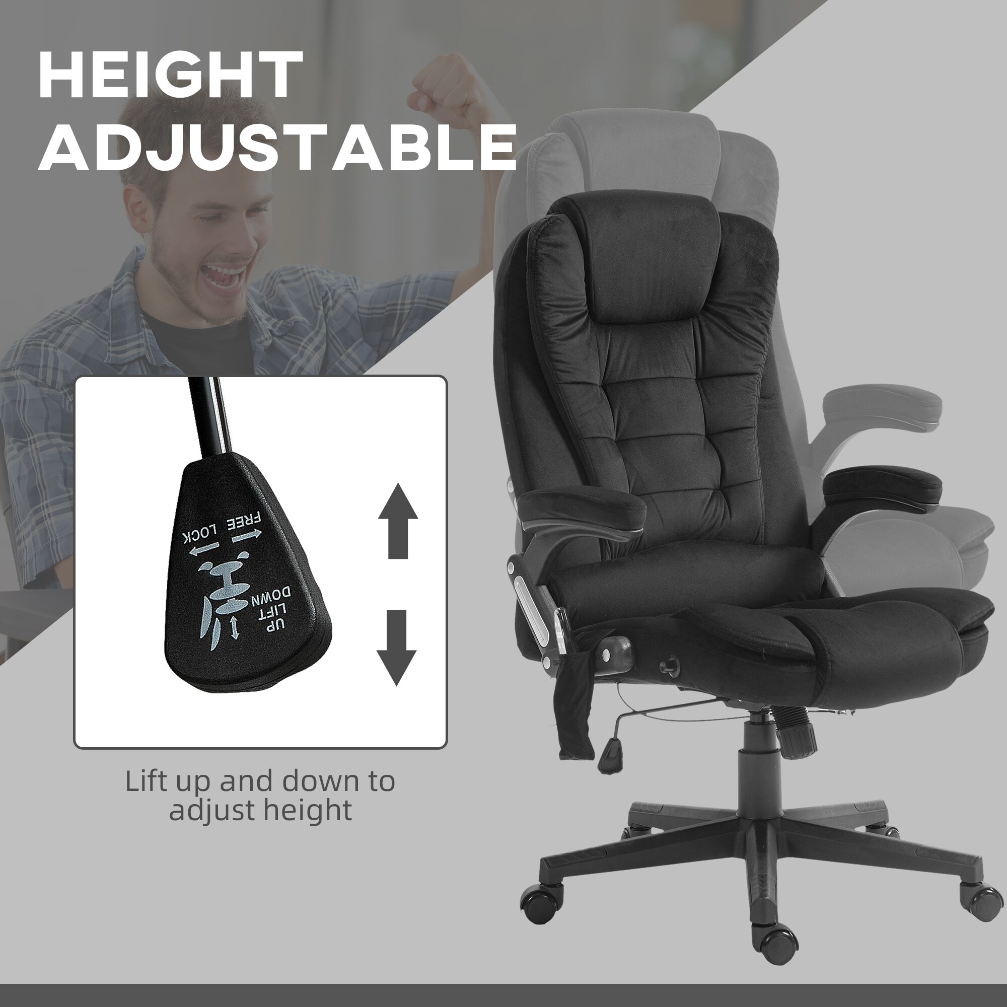 HomCom 921-171V86BK Office-Chairs - View #7