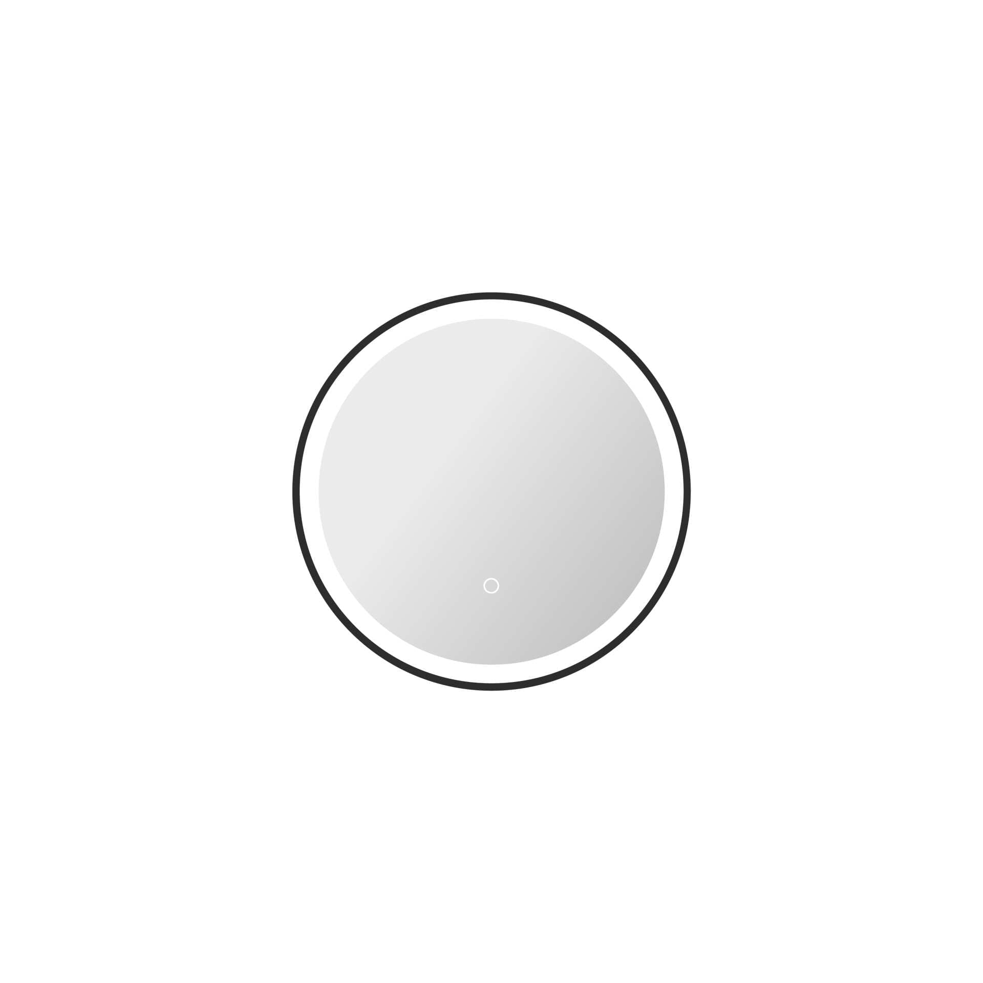 Simply Living Home Seraphine 21 Round LED Front and Backlit Wall Mirror in Black