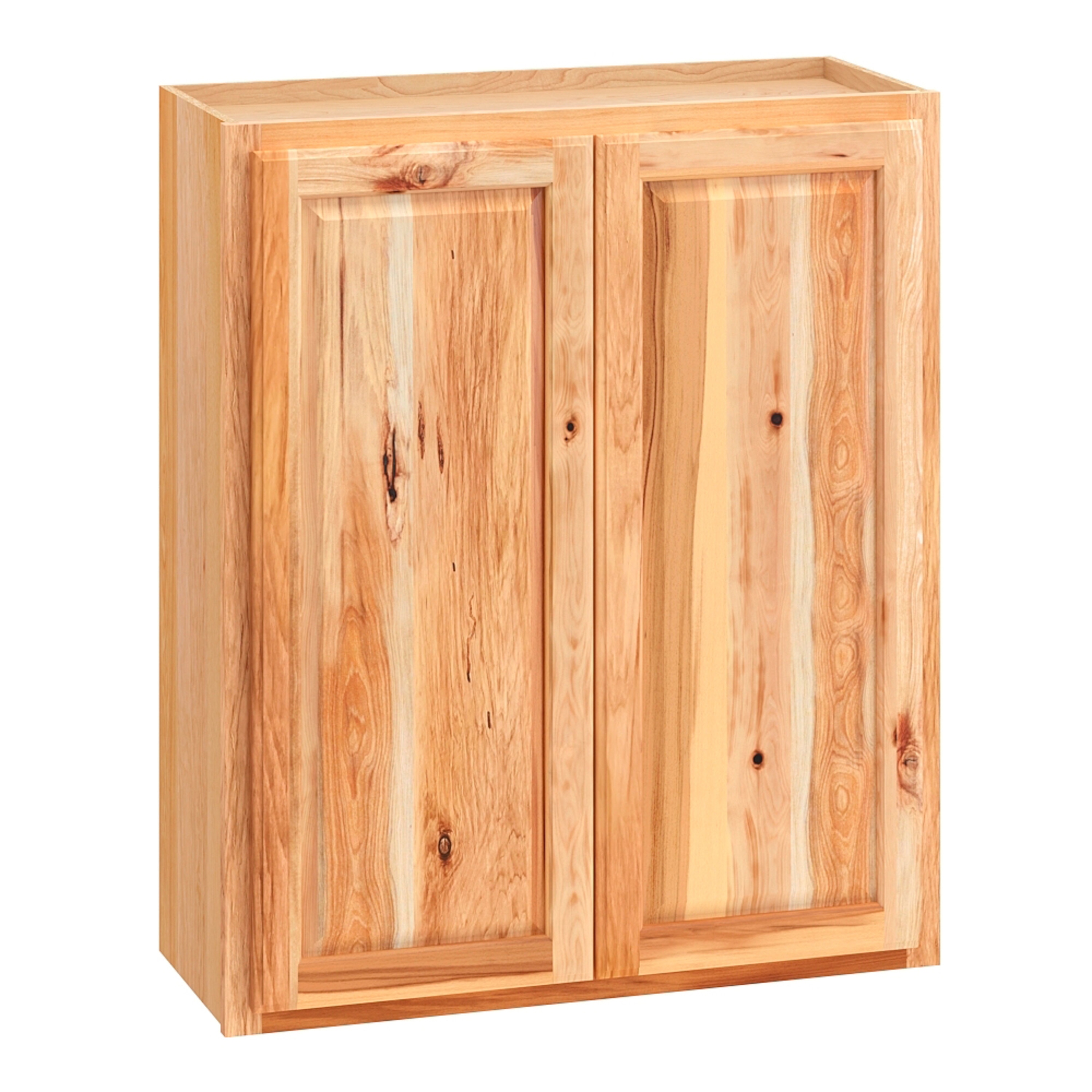 Diamond NOW 28E W3036B Denver 30-in W x 36-in H x 12-in D Natural Rustic Hickory Wall Fully assembled Cabinet (Raised Panel Square)