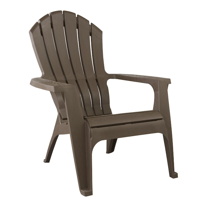 Adams Manufacturing Realcomfort, Brown Plastic Stacking Garden Chairs
