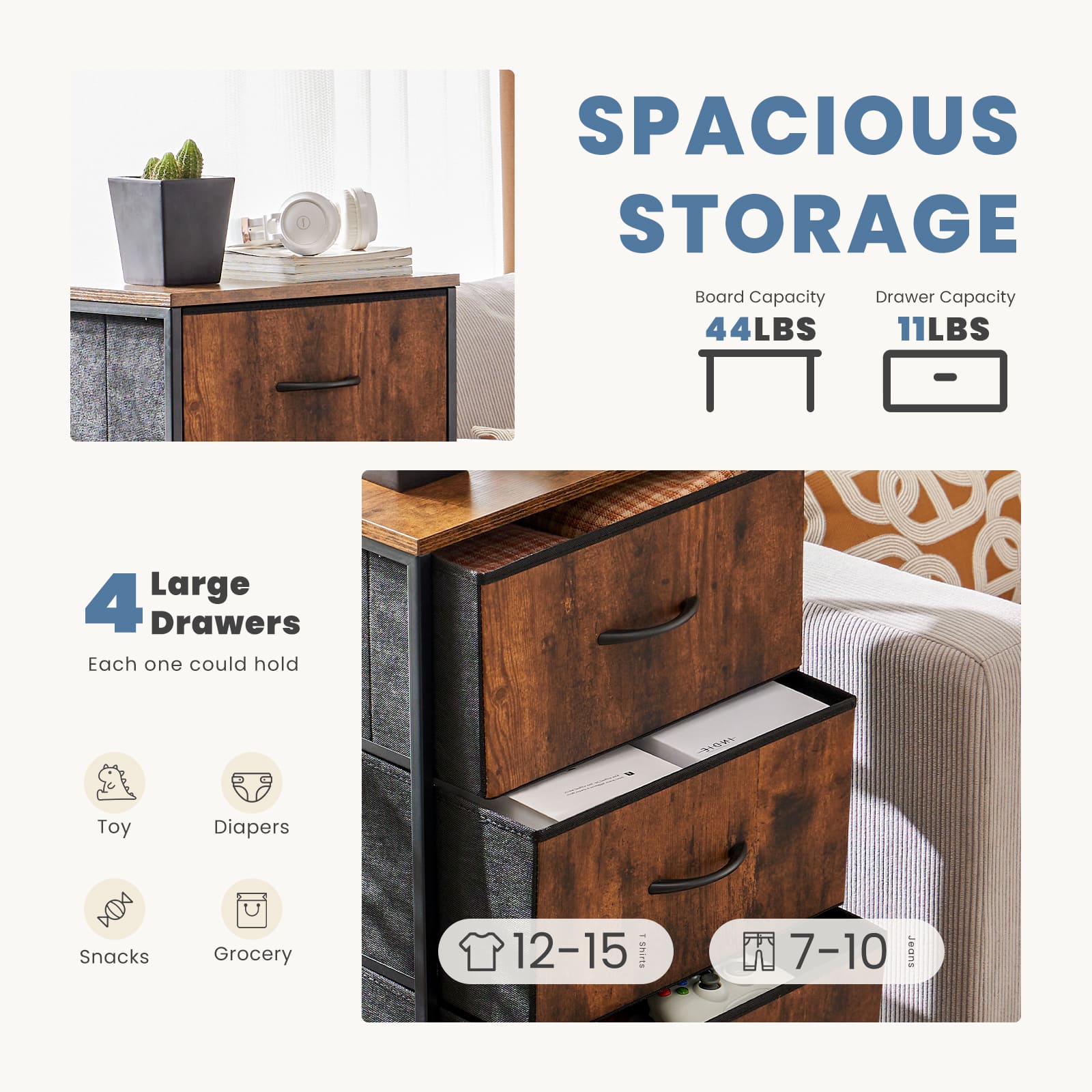 Sweetcrispy L-CAB-4BC-RUST dressers - View #3