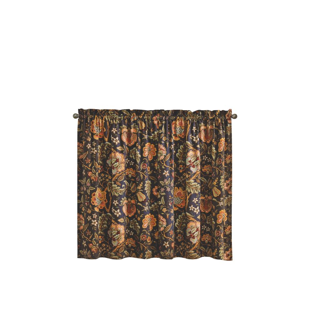 Waverly 14079052036OYX Imperial Dress 36-in Onyx Cotton Rod Pocket Tier Curtain