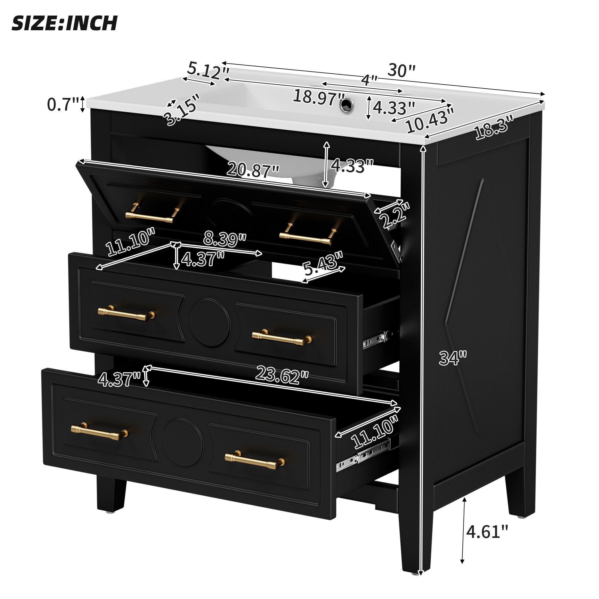 LOVMOR SF-L-N710P246209B Bath-Vanity-Combo - View #8