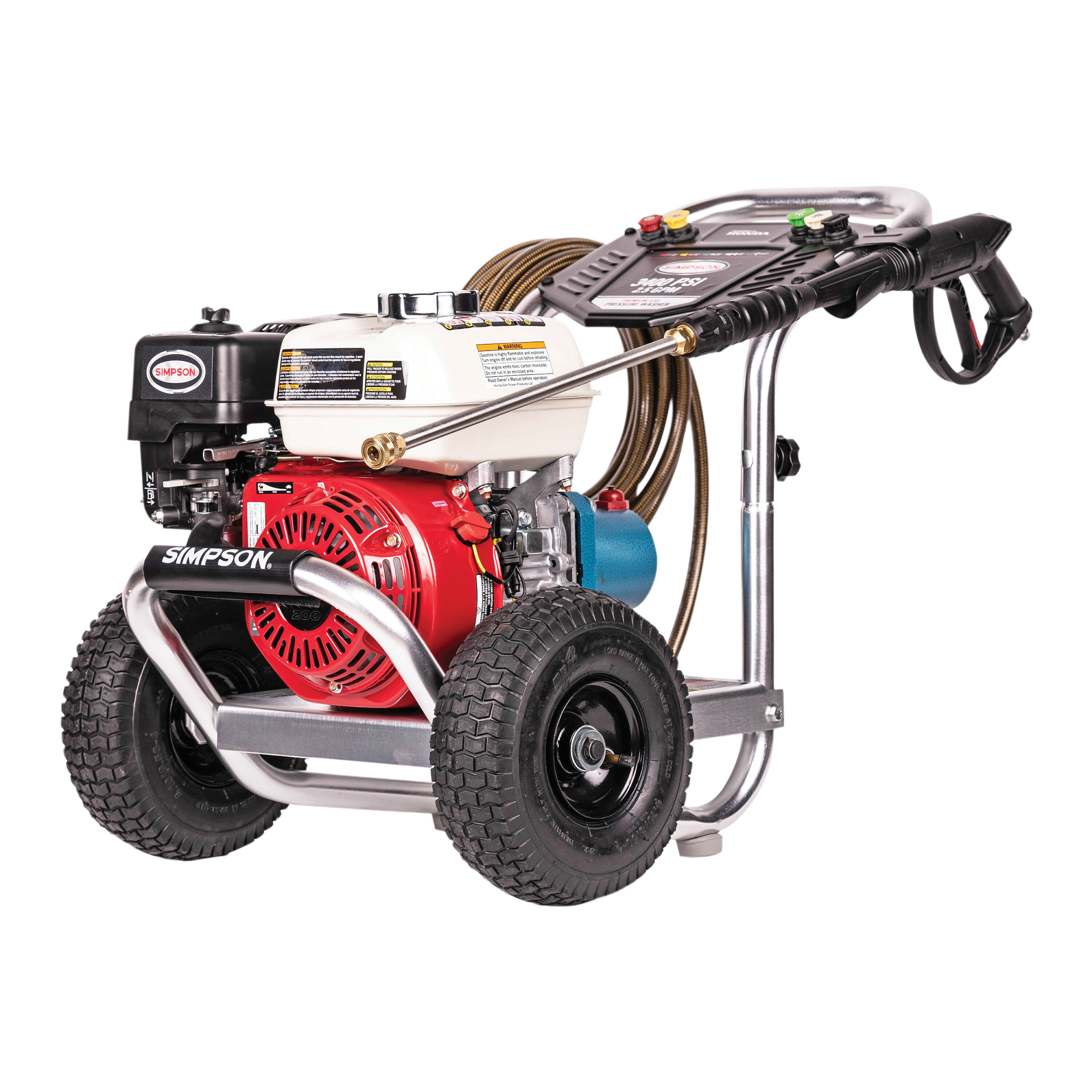 SIMPSON ALH3228-S 49-State Aluminum 3400-PSI 2.5-GPM Cold Water Gas Pressure washer with 5 Spray Tips