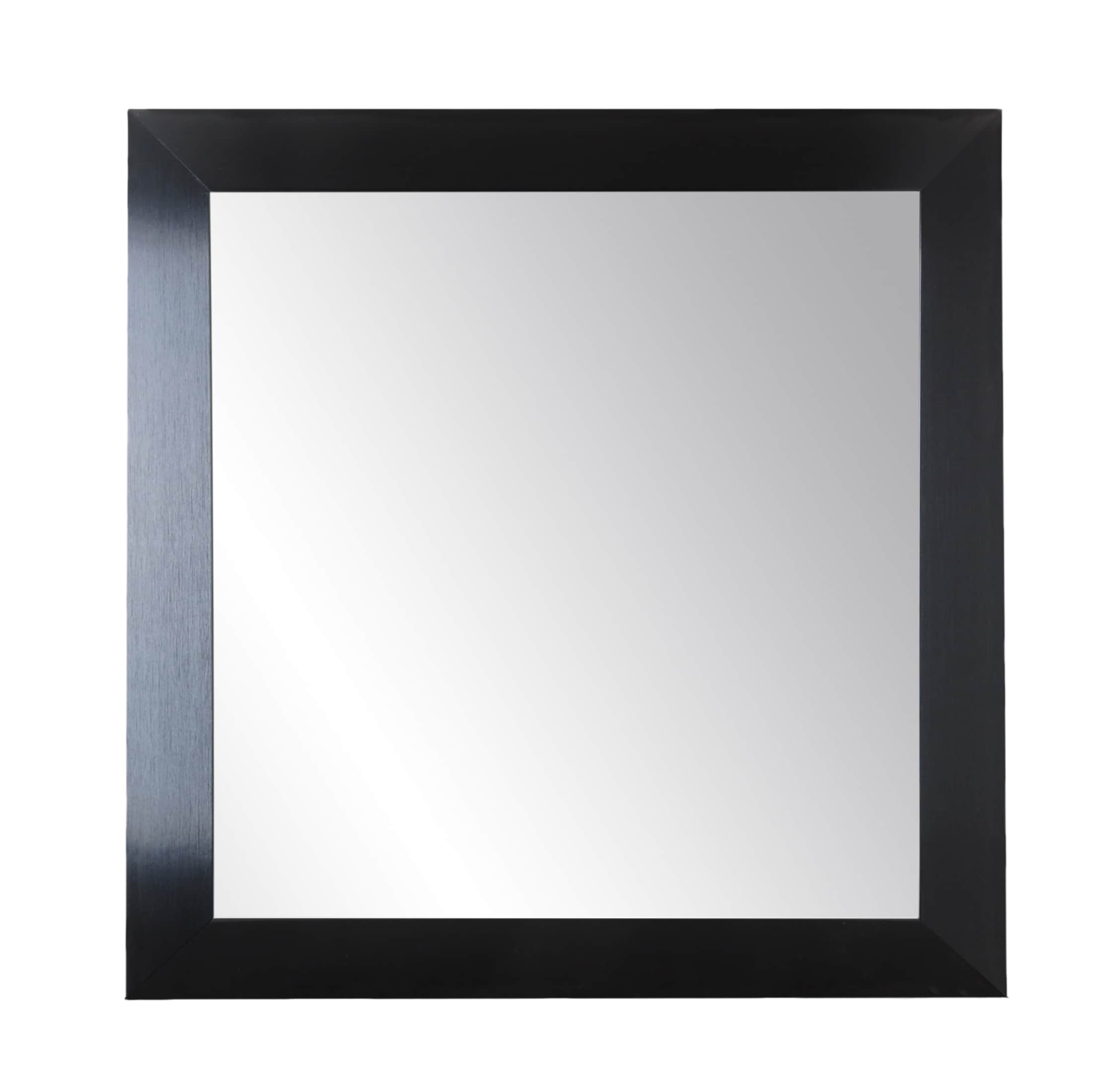 BrandtWorks BM080SQ 32-Inches W x 32.0-Inches H Square Glossy Black Framed Wall Mirror