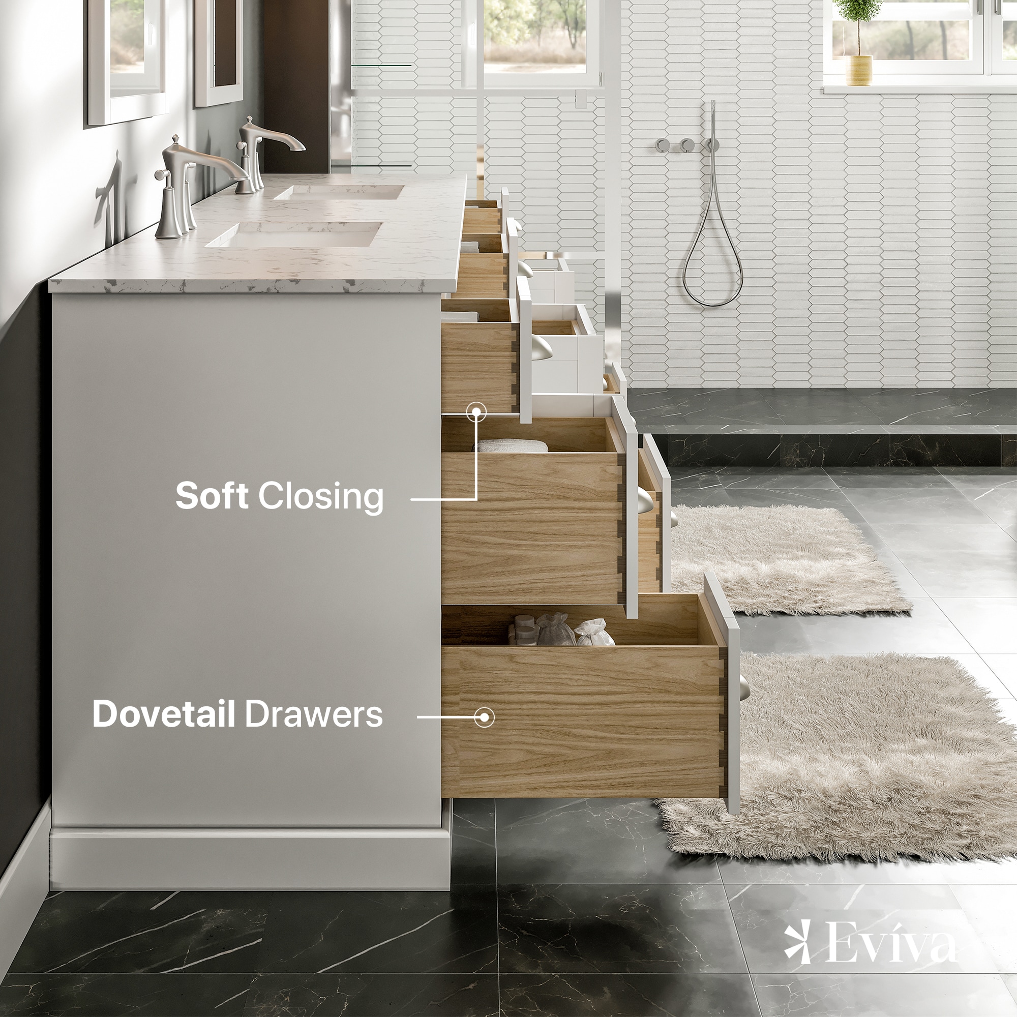 Eviva EVVN666-84WH Bath-Vanity-Combo - View #5