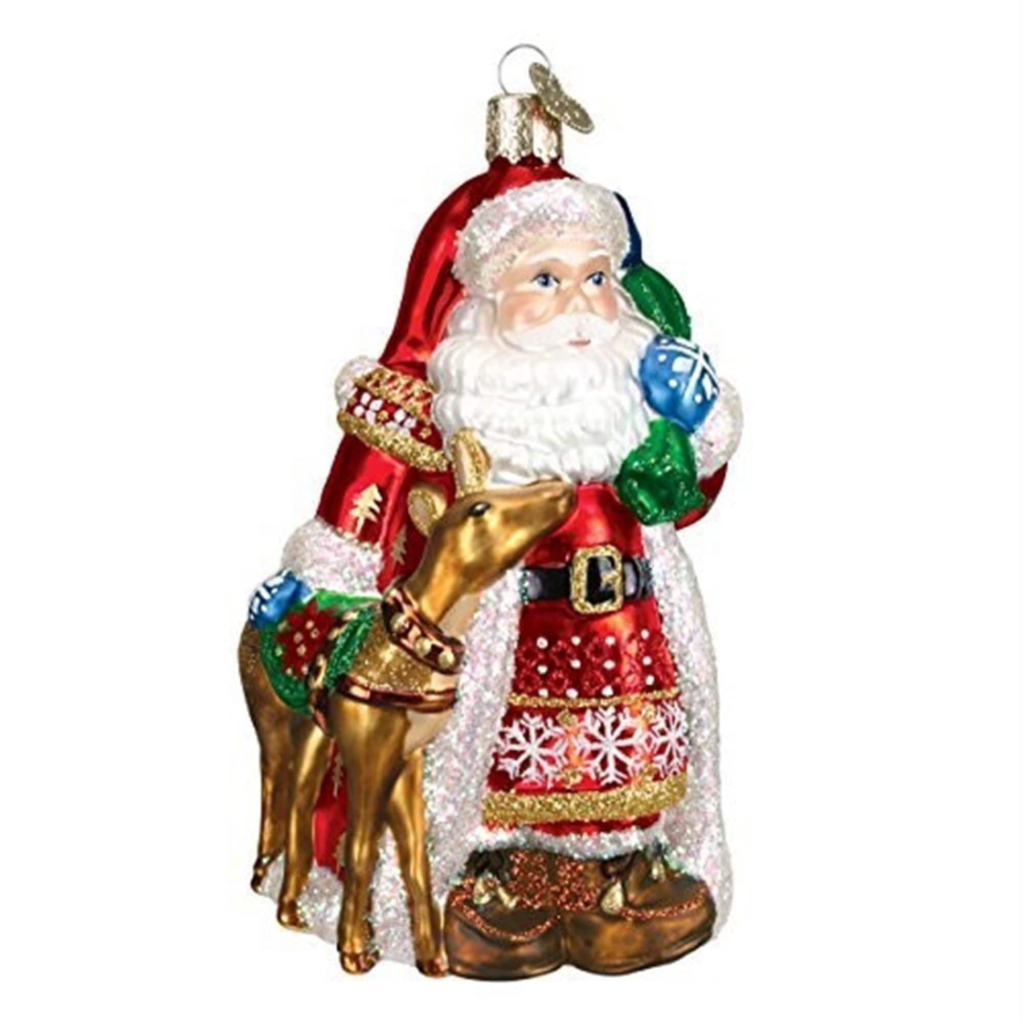 Old World Christmas 729343401045 Glass Blown Ornament for Christmas Tree - Nordic Santa
