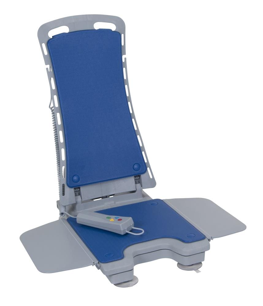 Blue Plastic Freestanding Shower Chair, Will Medicare Pay For A Bathtub Lift