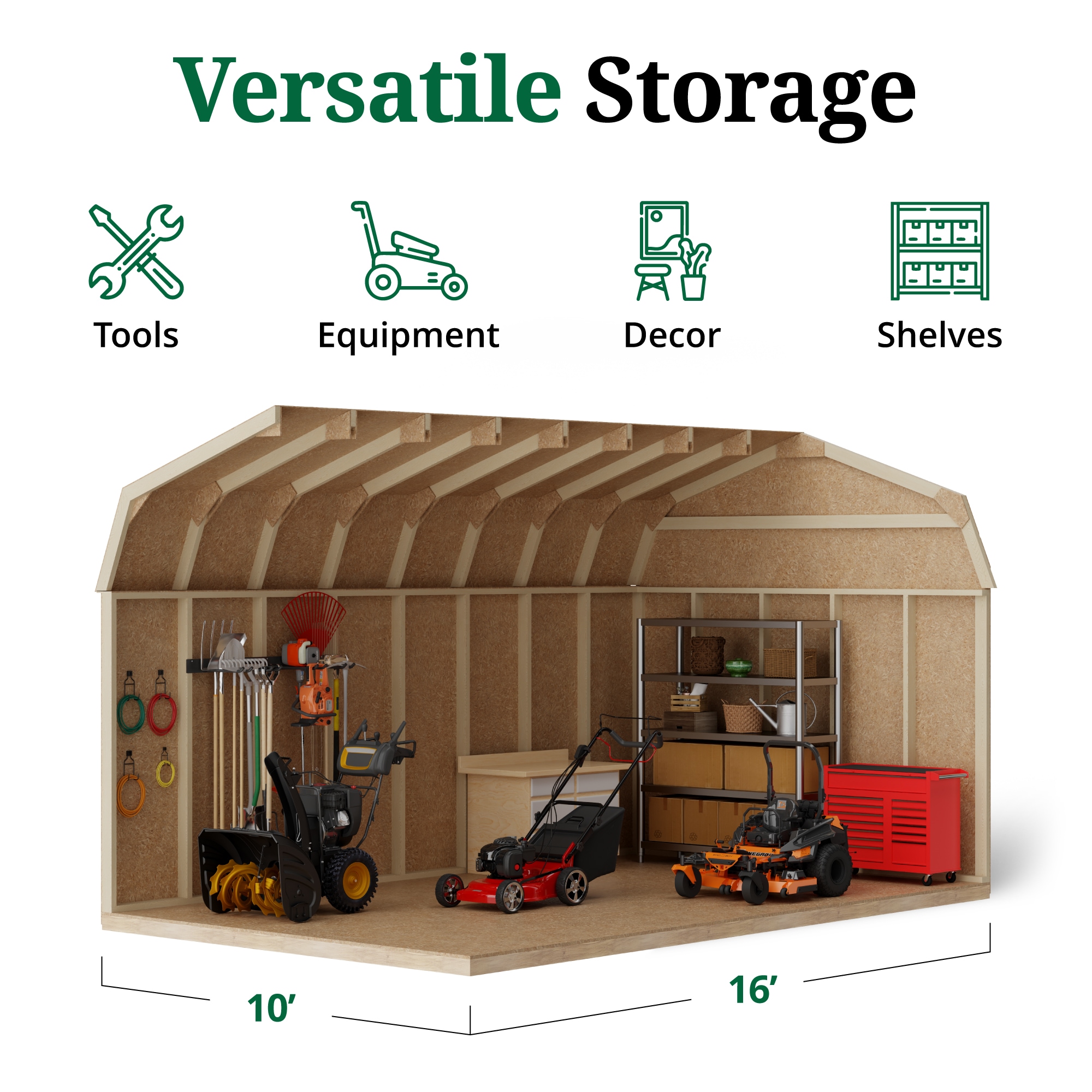 Little Cottage Co 10X16 VGB-6-PC Wood-Storage-Buildings - View #5