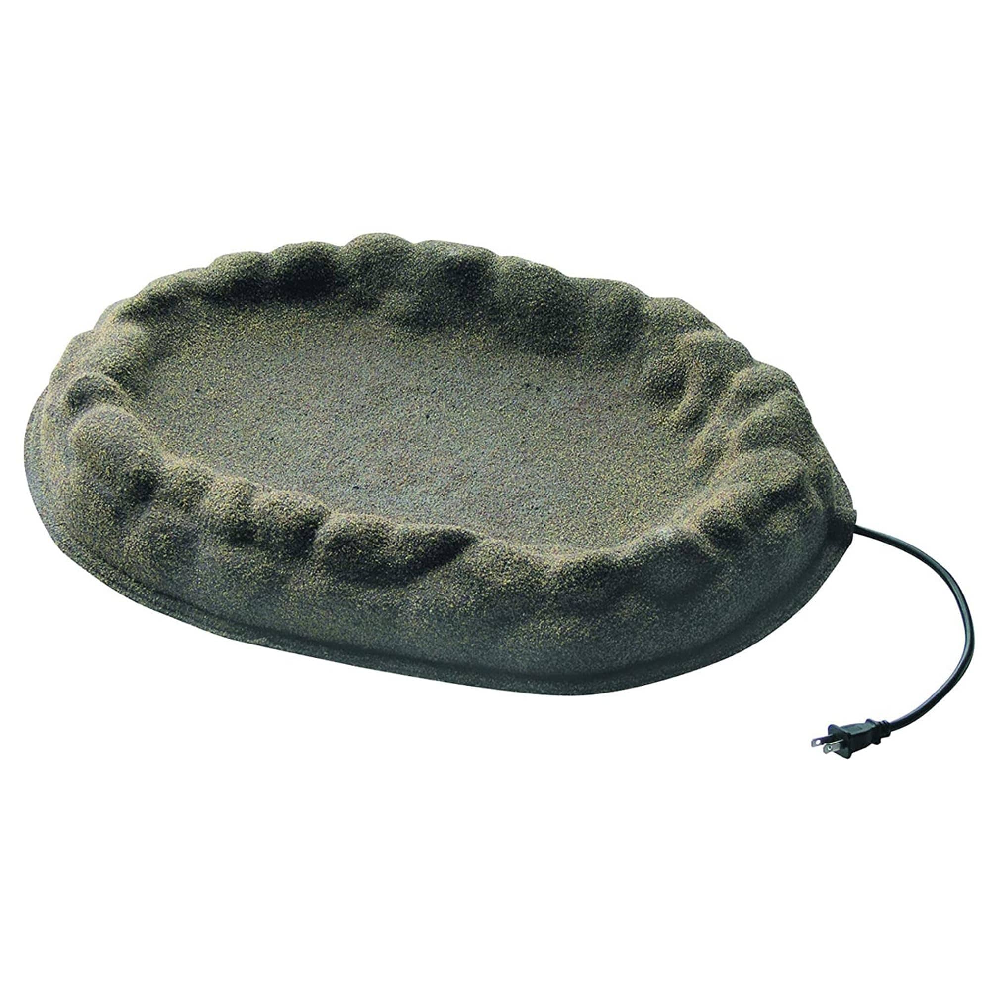 Farm Innovators  Four Seasons Heated Birdbath 70W Sand Coated Shallow Tray