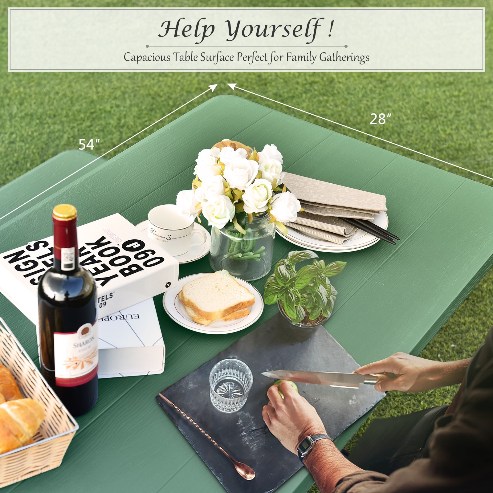 WELLFOR DOG3499LS Picnic-Tables - View #6