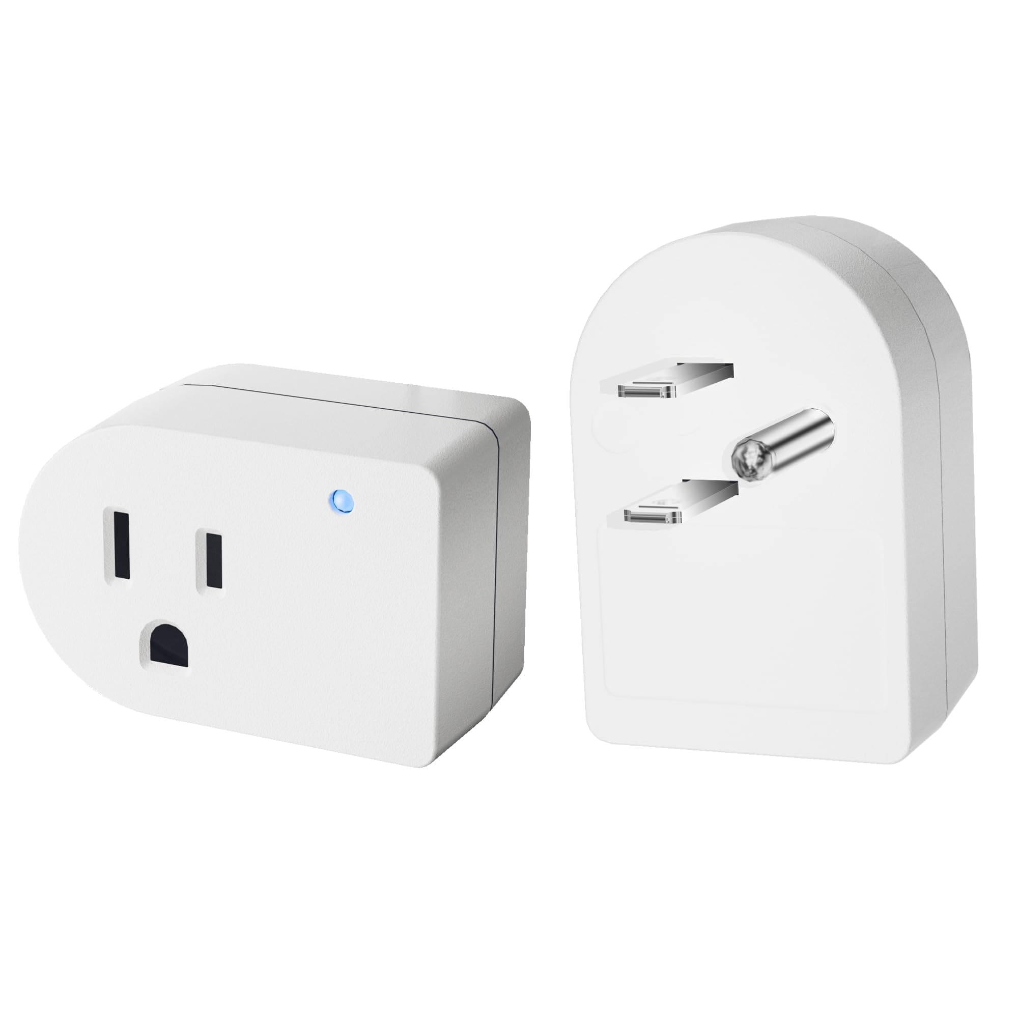 Ahfiwaso  Surge Protector Wall Tap Single Outlet Extender 2 Pack 3 Prong Grounded Plug Power Strip Adapter with Indicator Light 15A 125V Low