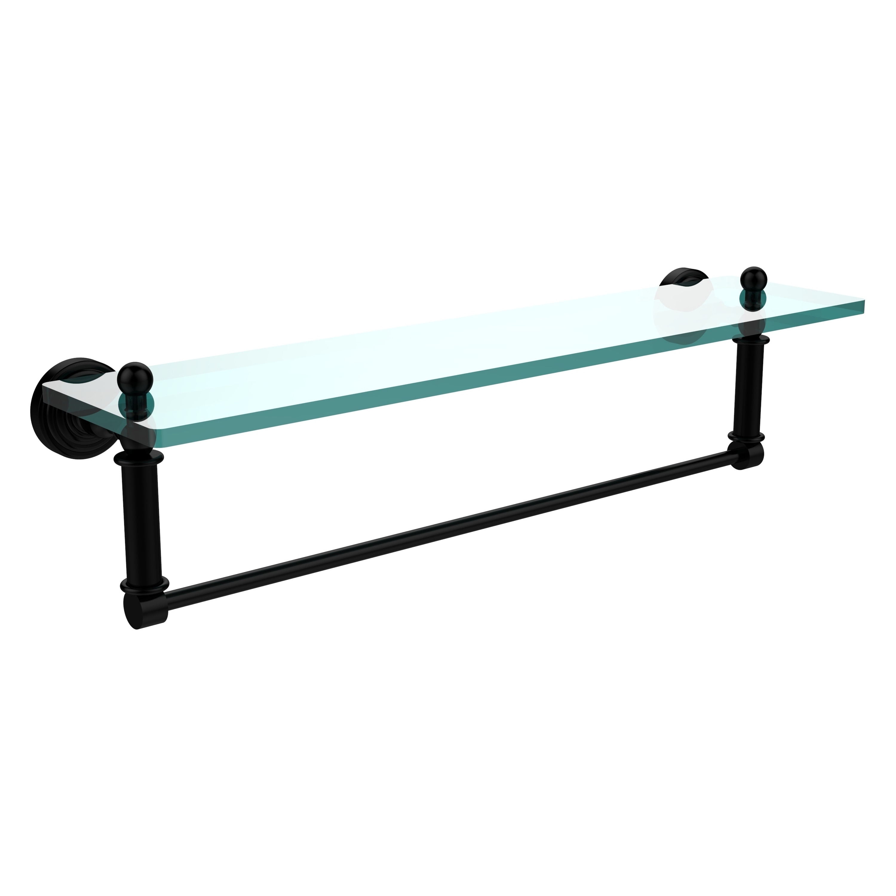Allied Brass WP-1TB/22-BKM Waverly Place Matte Black Wall mount Bathroom Shelf ( 22-in x 5-in x 5-in )