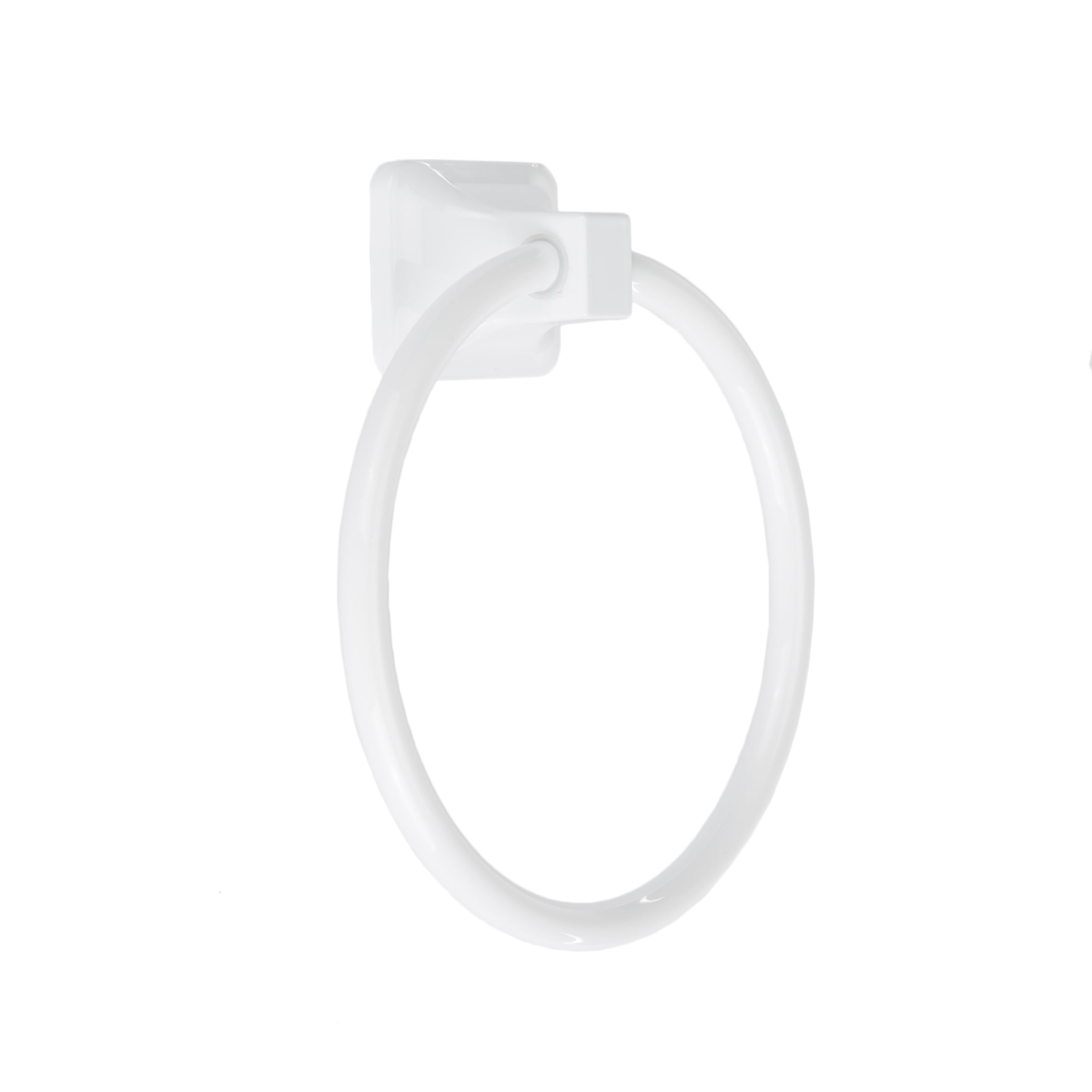 Project Source Seton White Wall Mount Single Towel Ring in the Towel Rings  department at