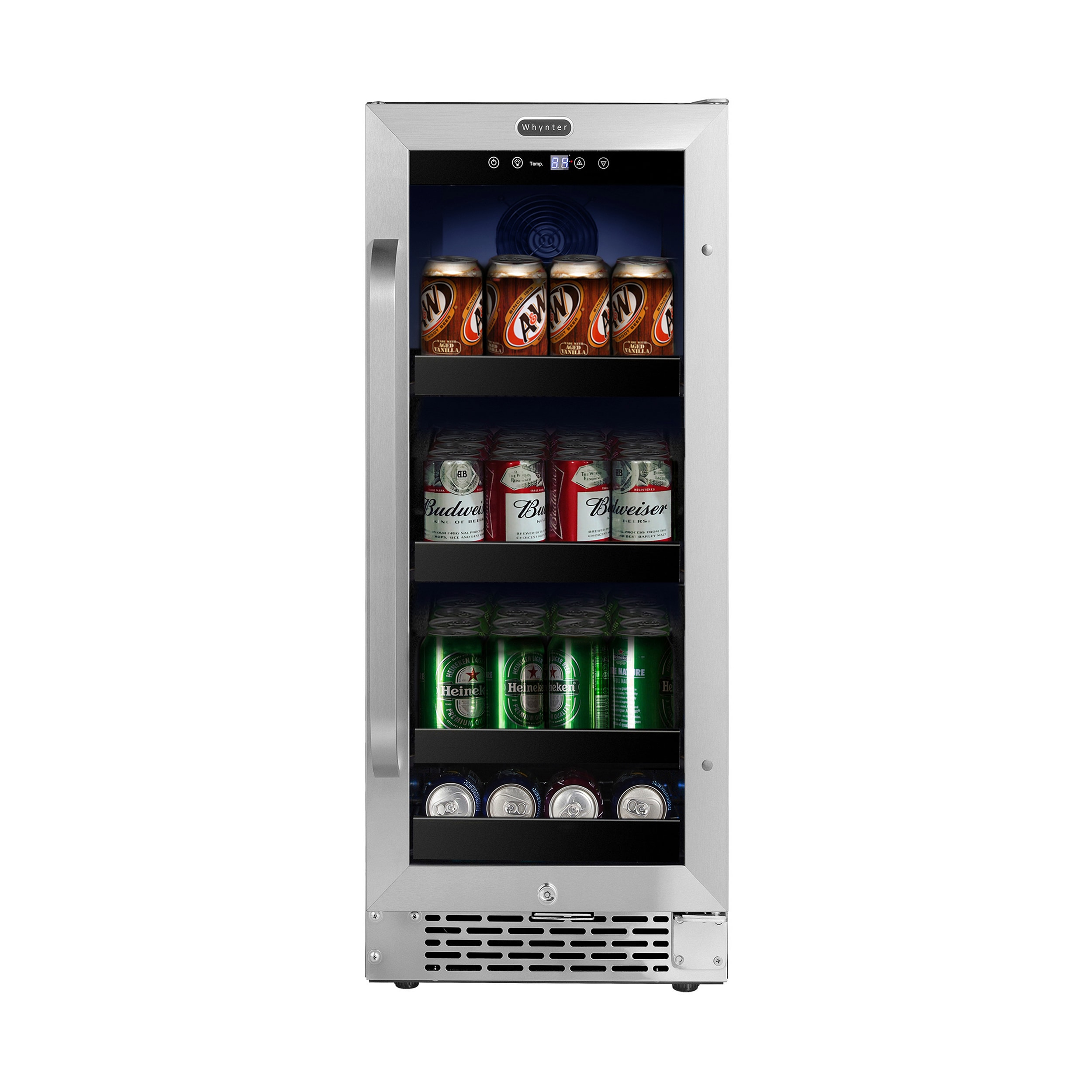 Whynter  BBR-838SB 15 Inch Built In 128 Can Undercounter Stainless Steel Beverage Refrigerator Sansujyuku sansujyuku.com