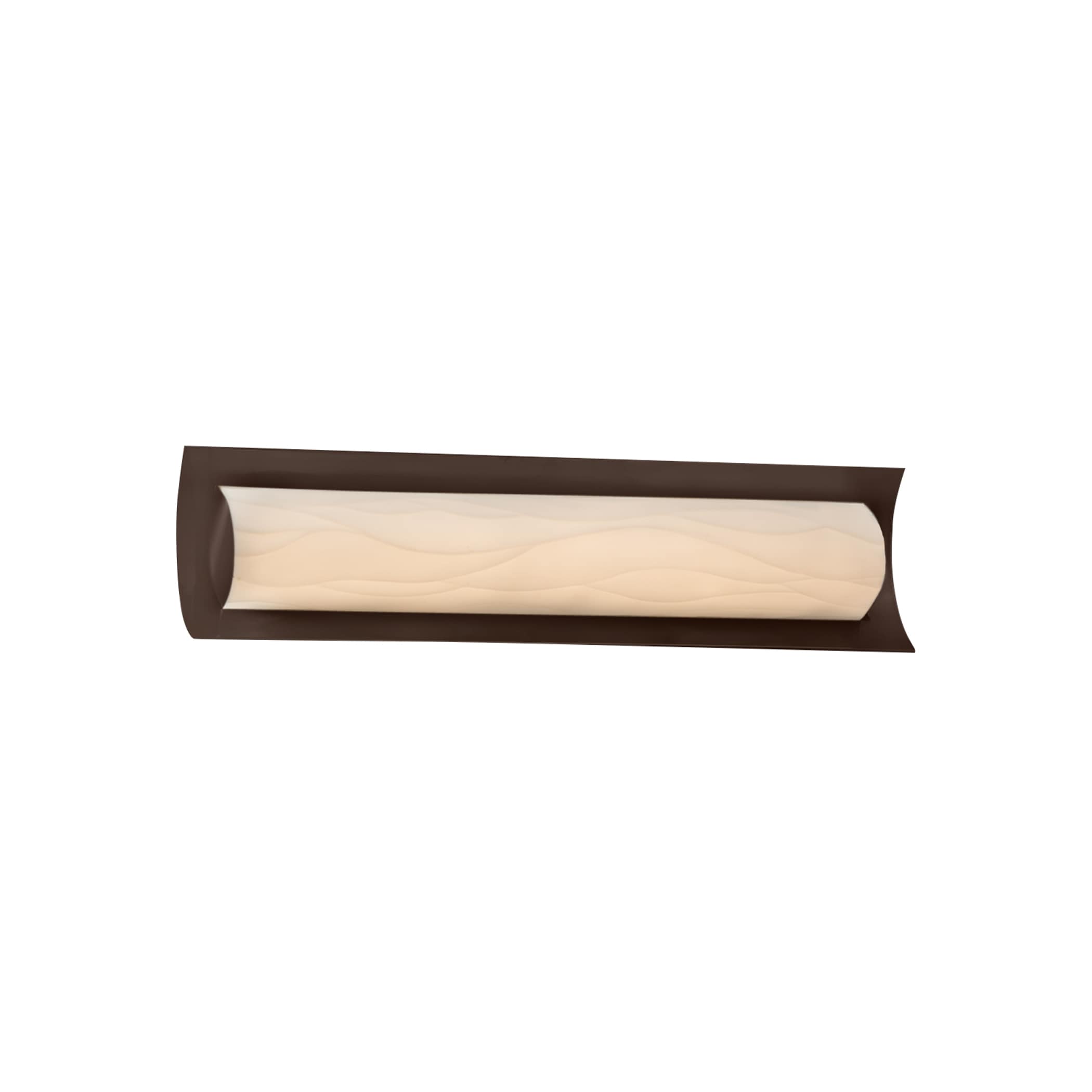 Justice Design Group PNA-8631-WAVE-DBRZ Porcelina 21.5-in 1-Light Dark Bronze LED Transitional Vanity Light
