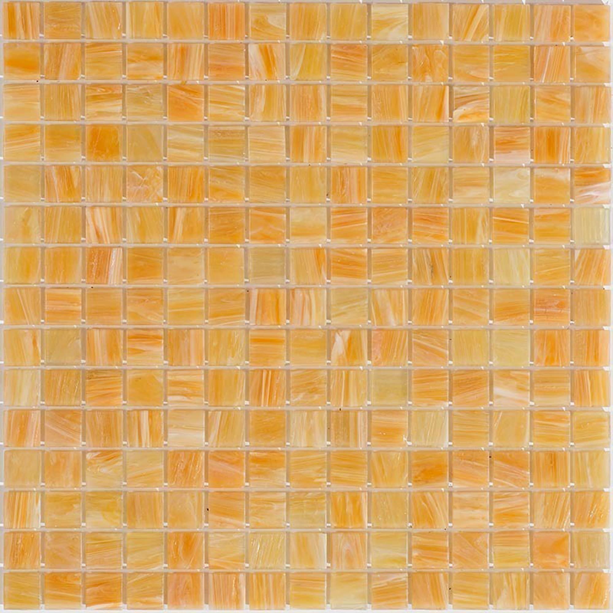 Celestial 12" x 12" Glossy Buff Beige Glass Mosaic Tile
