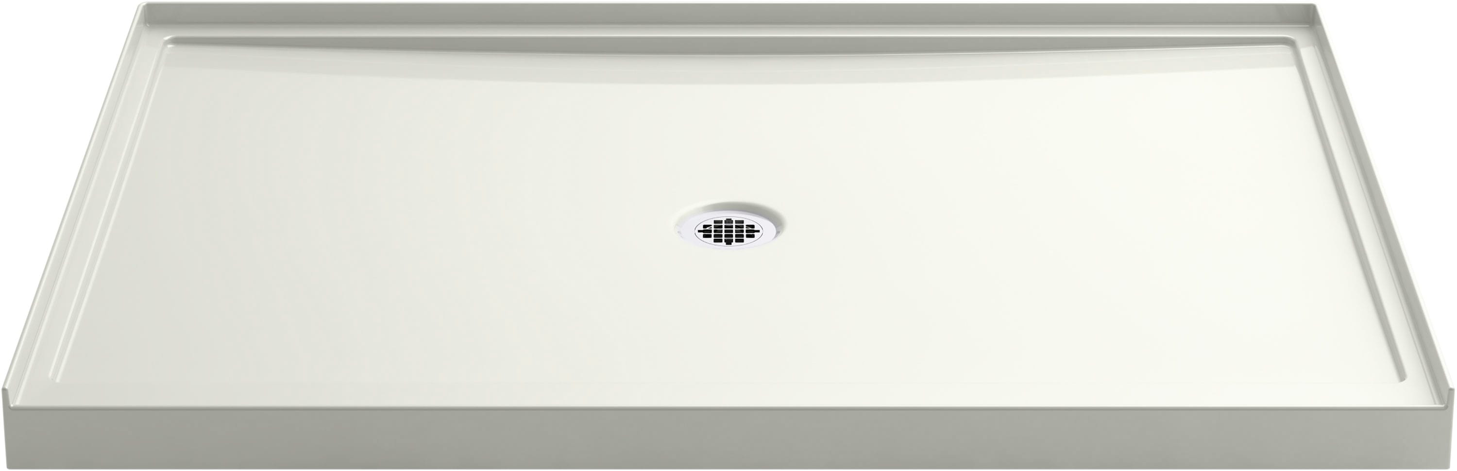 KOHLER K-8659-NY Rely 44.0-in W x 63.0-in L Dune Rectangle Shower base with 1.625-in H Threshold (Center Drain)