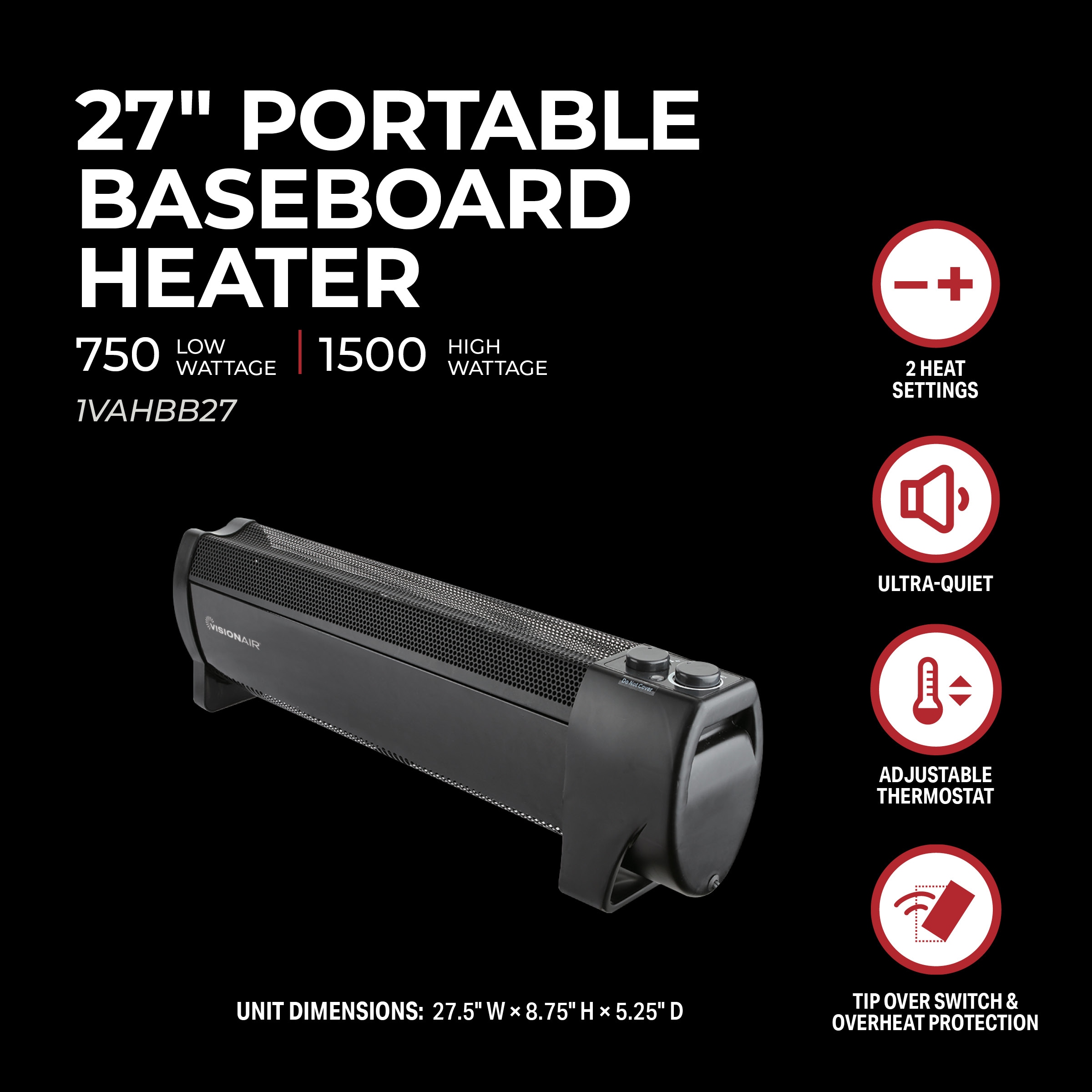 VisionAir 1VAHBB27 Electric-Baseboard-Heat - View #3