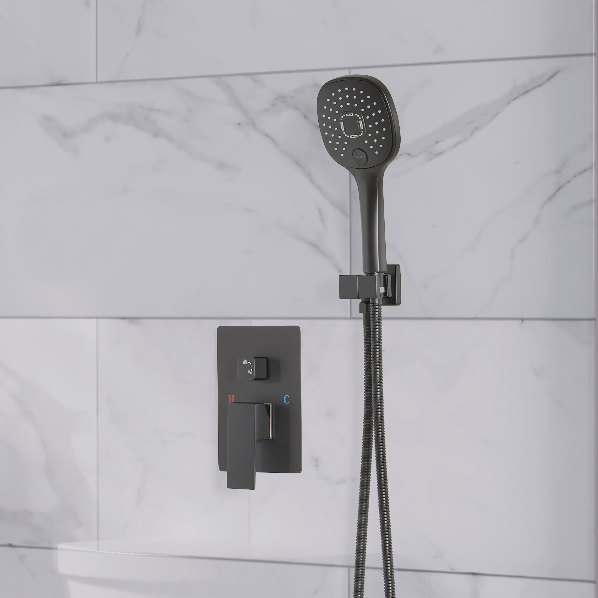 BWE A-95009-BLACK Showerhead-Bar-Panels - View #6