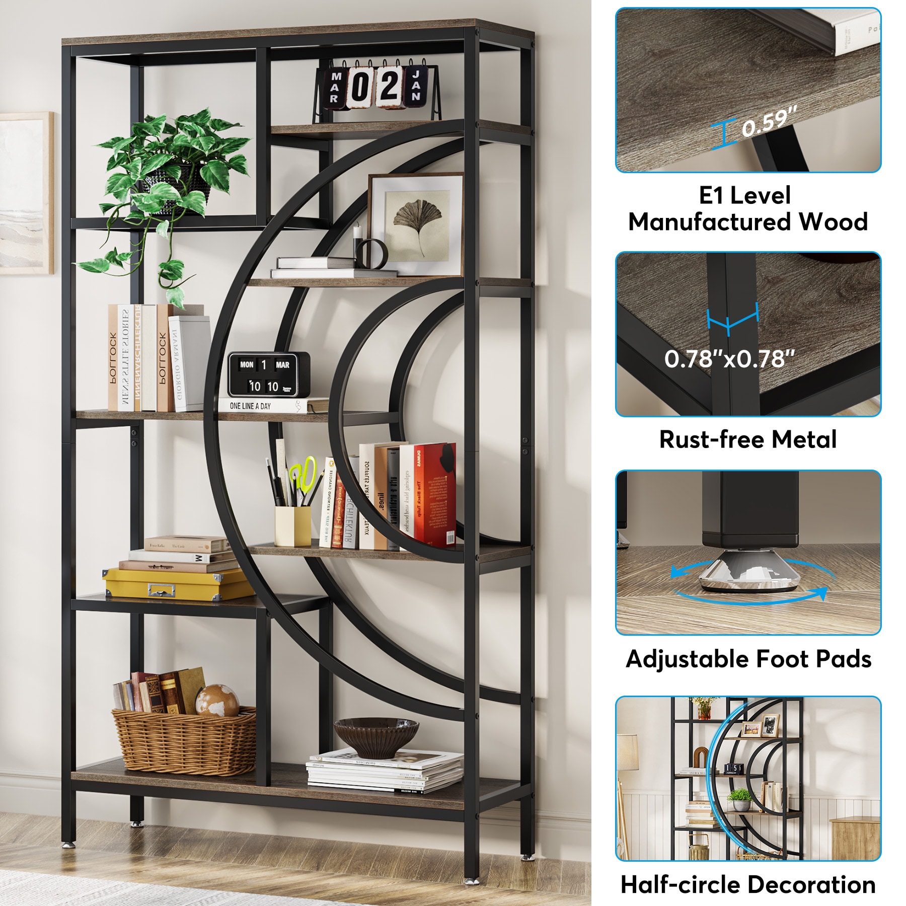 Tribesigns HOGA-NY065 bookcases - View #4