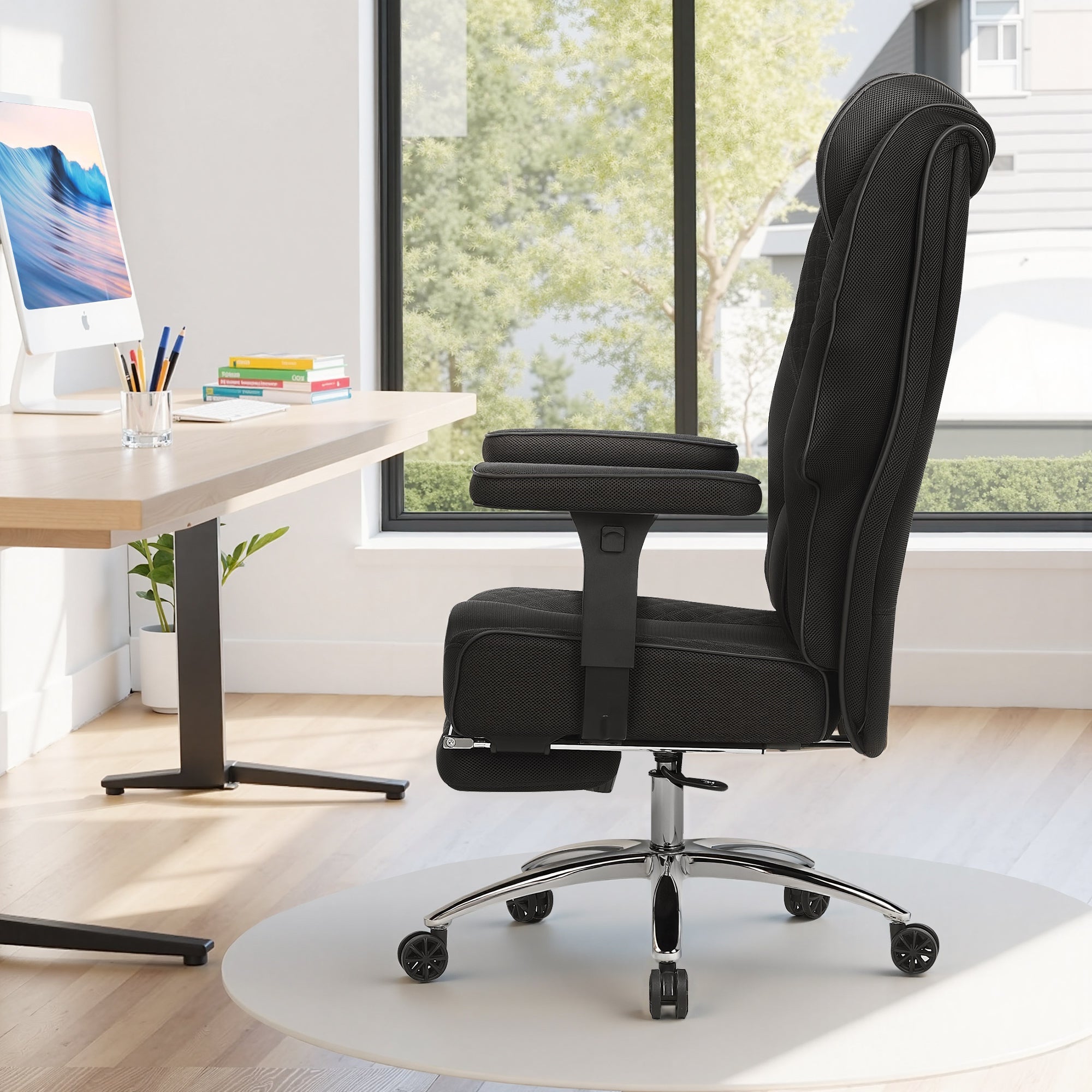 Vecelo LOE-CC-ZD09-BLK Office-Chairs - View #2