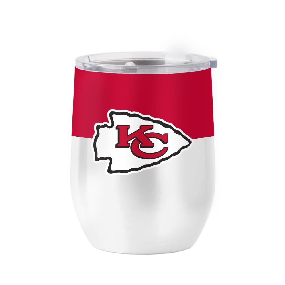 Logo Brands Kansas City Chiefs 20-fl oz Stainless Steel White Cup Set of: 1  at