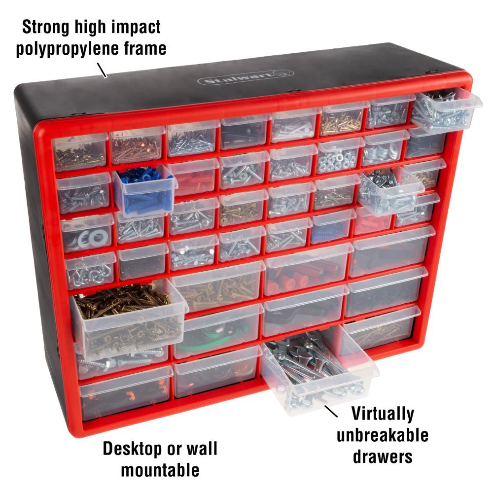 IRIS USA 44 Drawer Plastic Storage Cabinet, Small Parts Organizer, Screw  Organizer for Tools and Hardware, Black