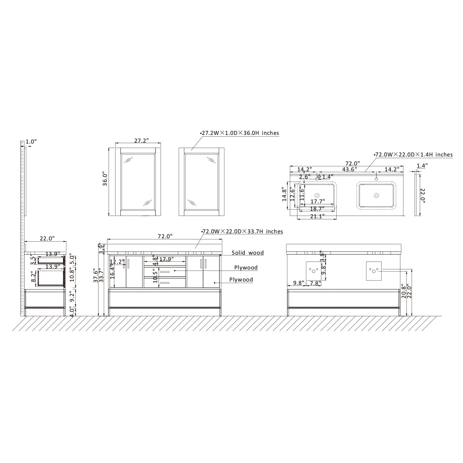 Altair 546072-BO-GW Bath-Vanity-Combo - View #10