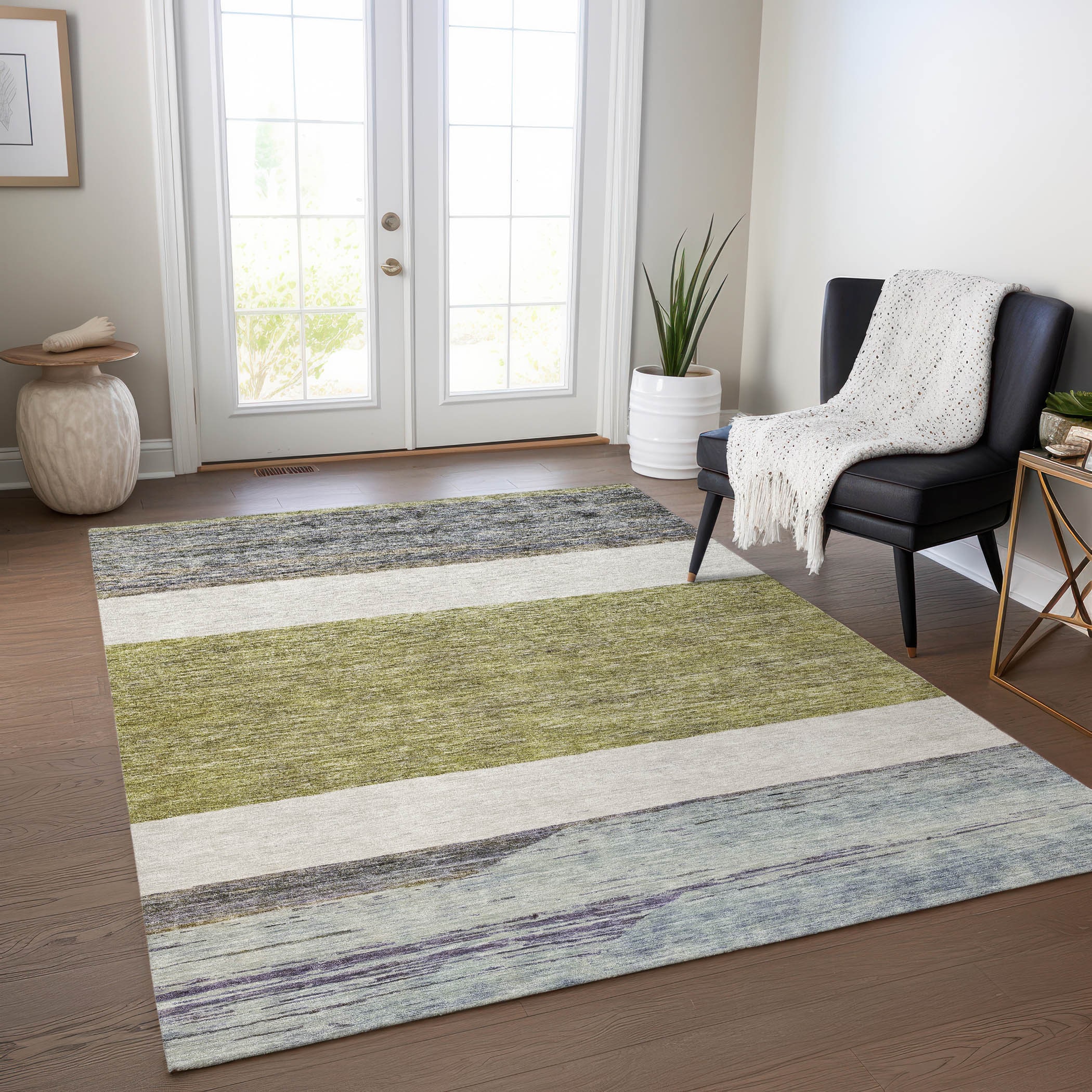Addison Rugs ACN1624AL9X12 Chantille ACN1624AL 9 x 12 (ft) Loomed Aloe Rectangular Indoor/Outdoor Machine washable Pet Friendly Area rug