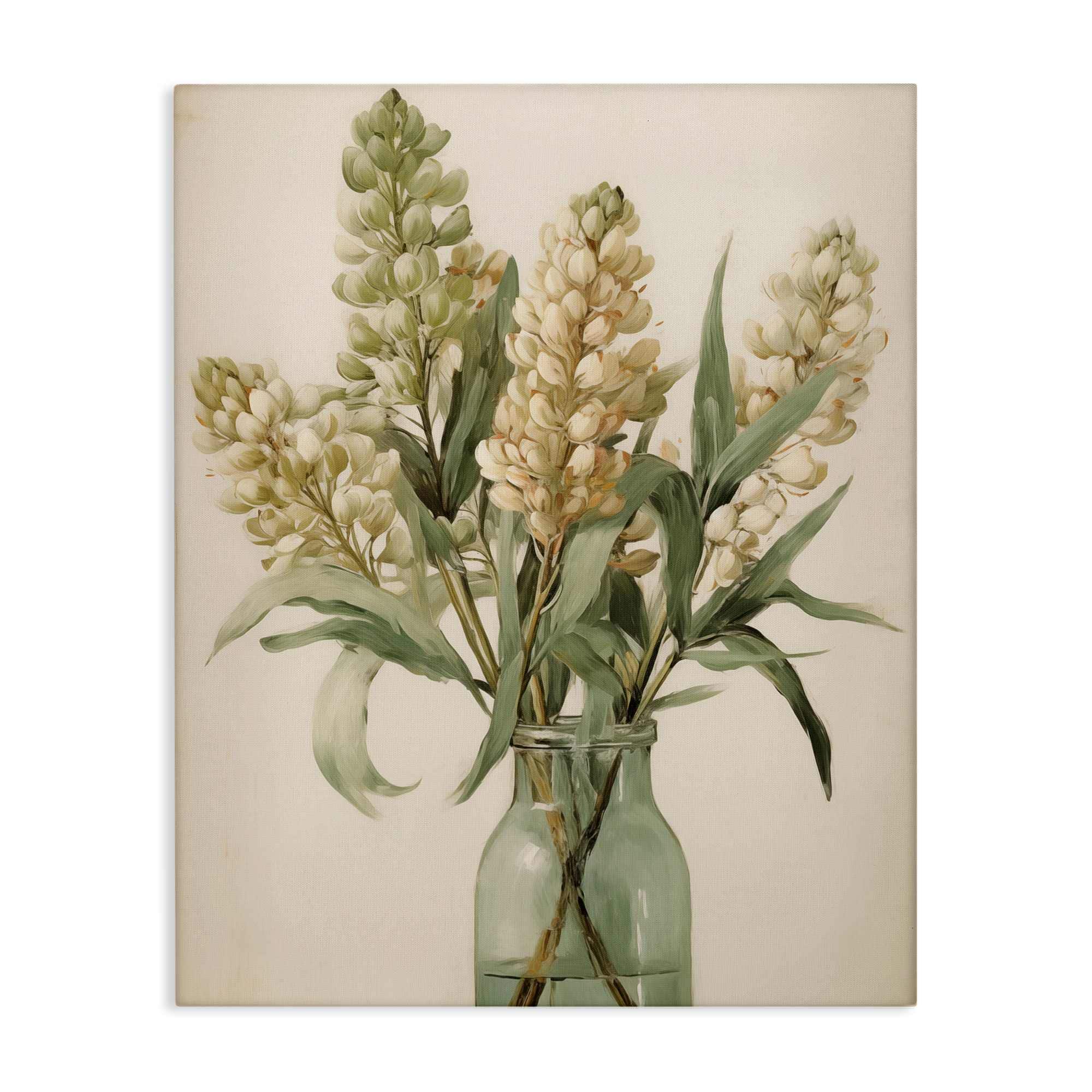 Stupell Industries BT-755-CN-24X30 Country Botanicals in Green Jar Canvas Wall Art By Arlington Prints 24 x 30