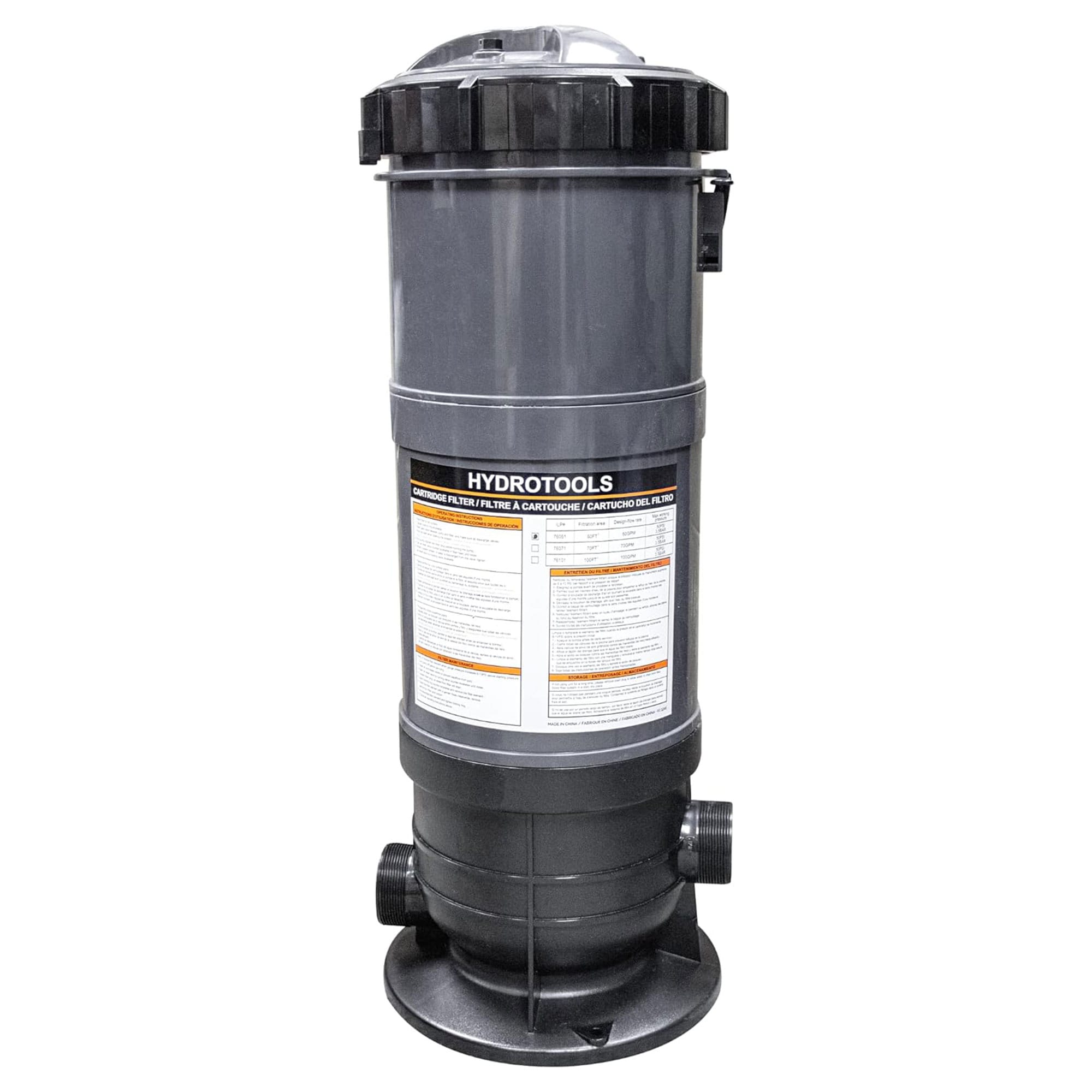 Swimline 76050 HydroTools 50 Sq Ft Sure Flo Cartridge Pool Filter Tank and Elements