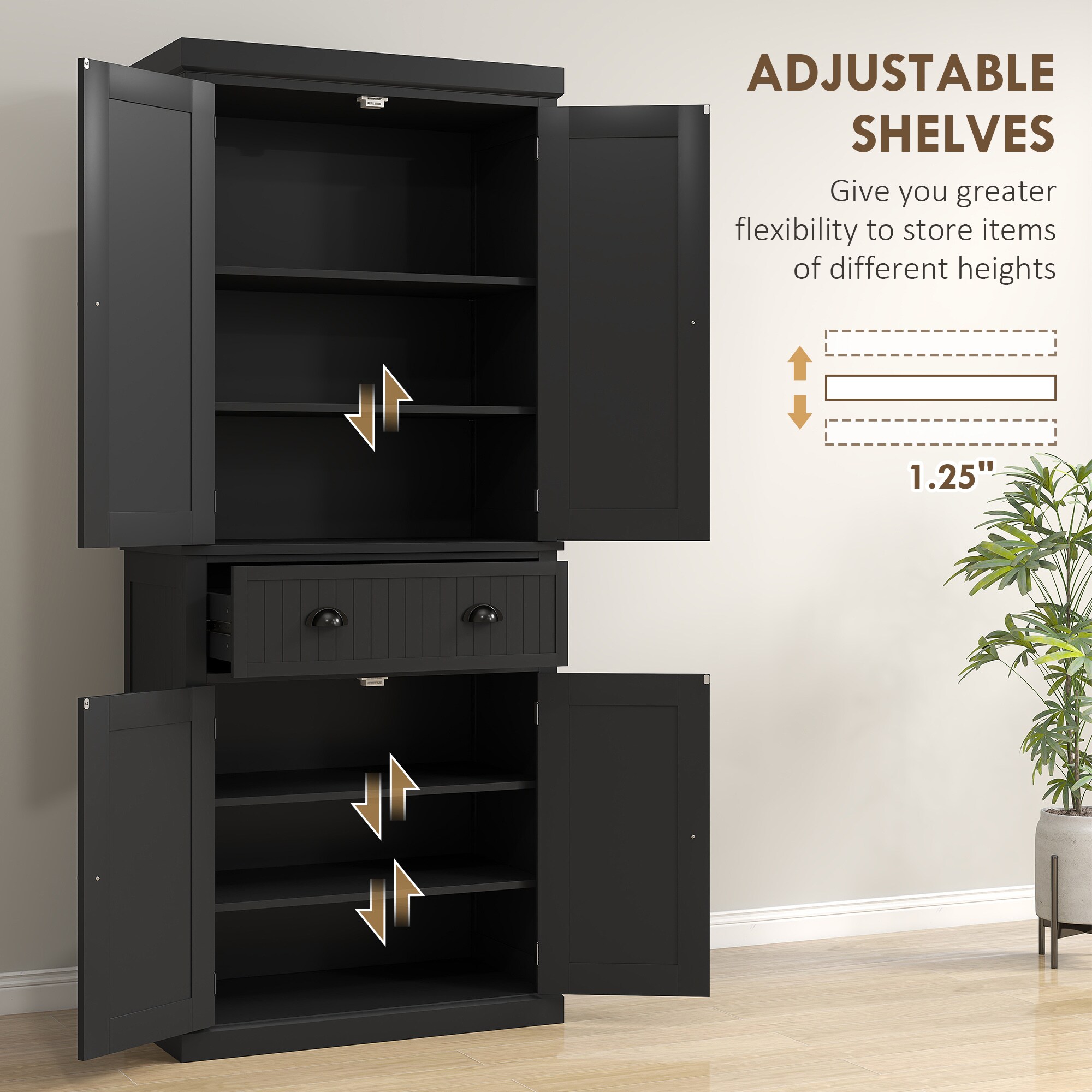 HomCom 835-042V84BK Pull-Out-Cabinet-Baskets - View #5