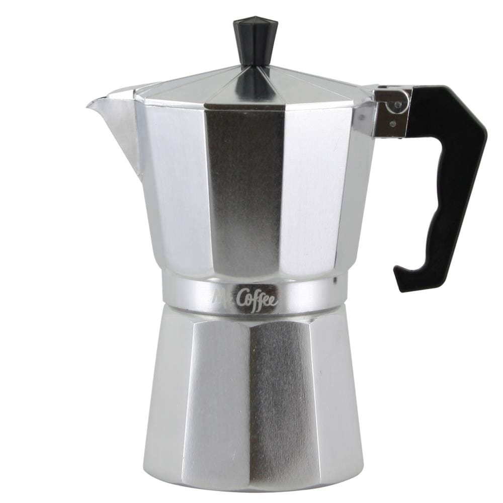 Imusa 6-Cup Espresso Coffee Maker with Cool Touch Handle, Silver