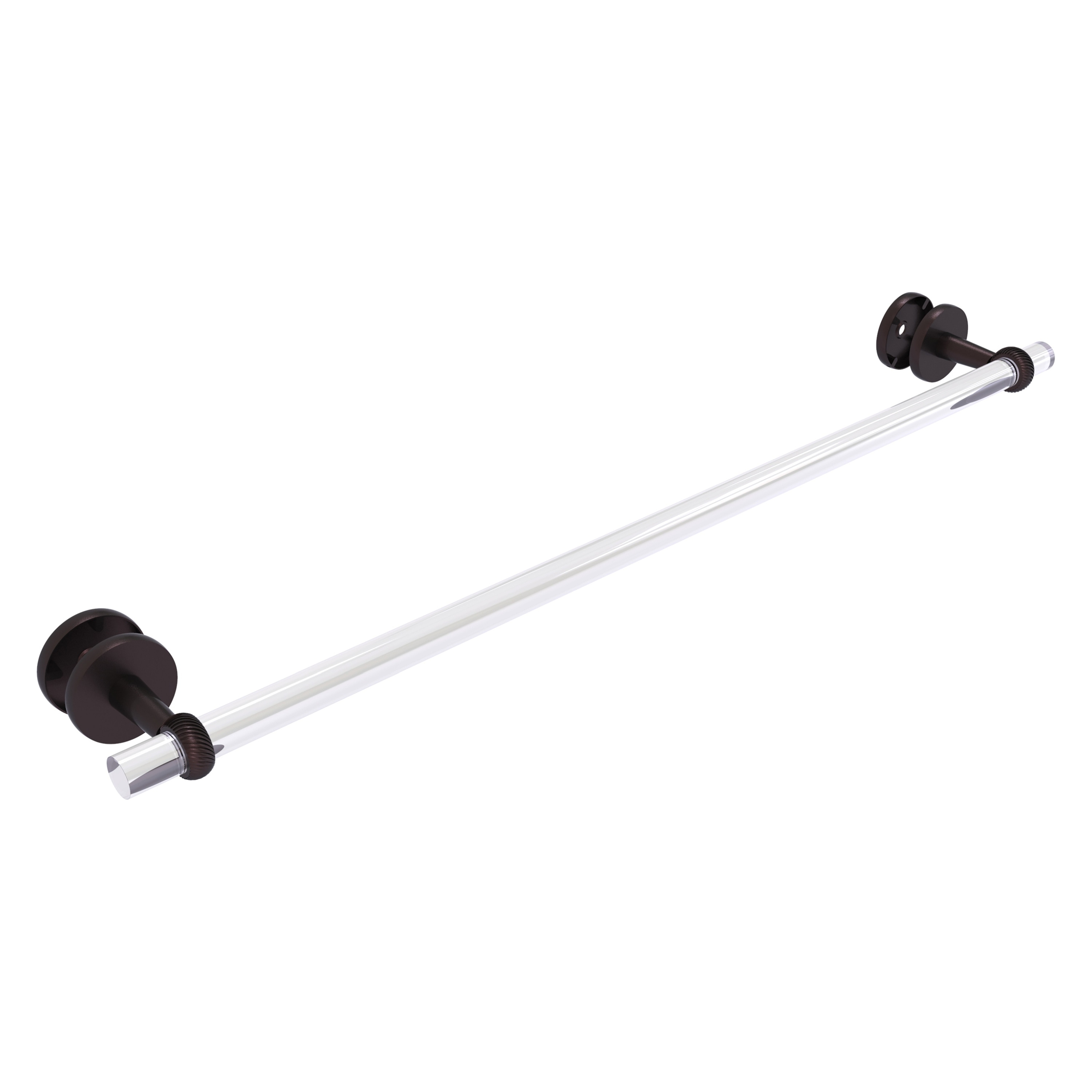 Allied Brass CV-41T-SM-30-ABZ Clearview 30-in Antique Bronze Wall mount Single Towel Bar