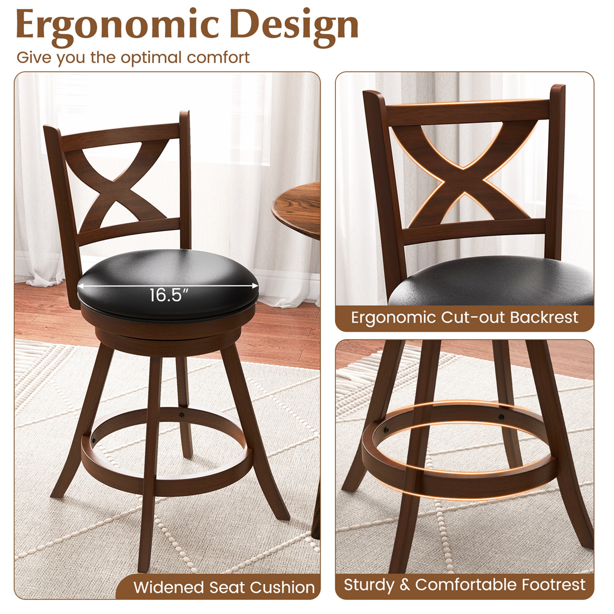 Costway SXL00027 stools - View #3