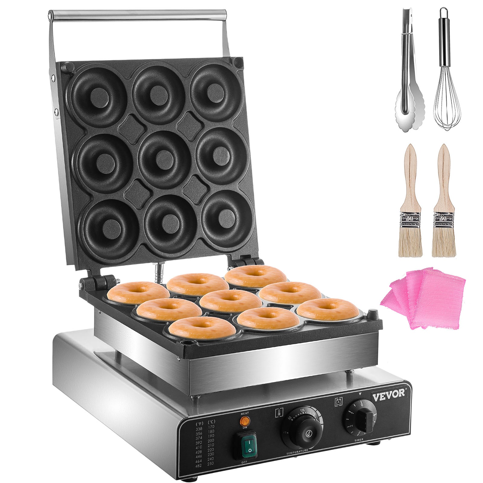 VEVOR Non-stick Donut Maker (Silver) TTQJGMC9110VXEFFIV1 Sansujyuku sansujyuku.com